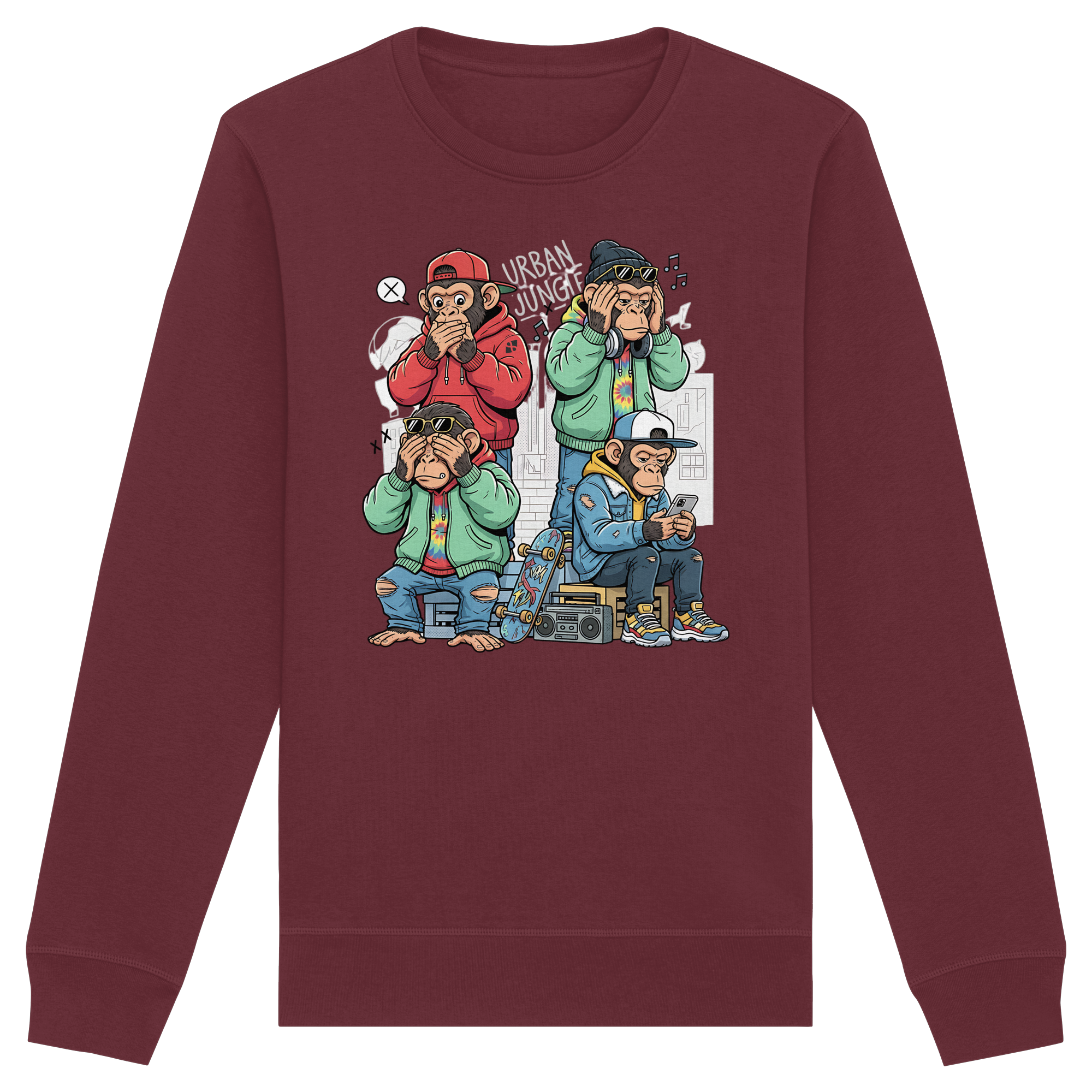 Die vier Stadtaffen - Organic Basic Unisex Sweatshirt