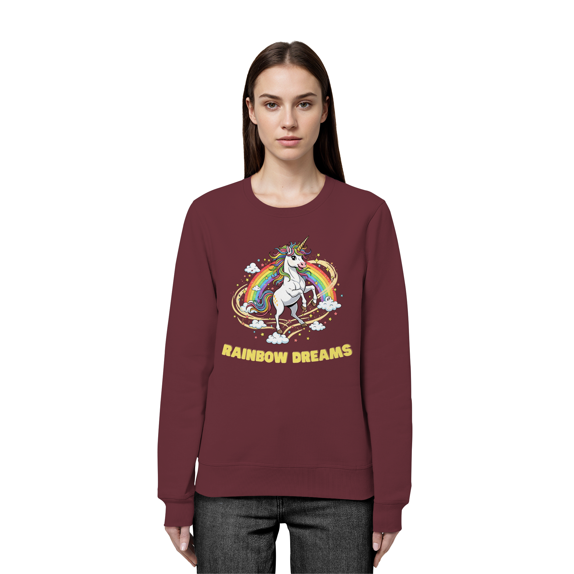 Unicorn Rainbow Dreams - Organic Basic Unisex Sweatshirt