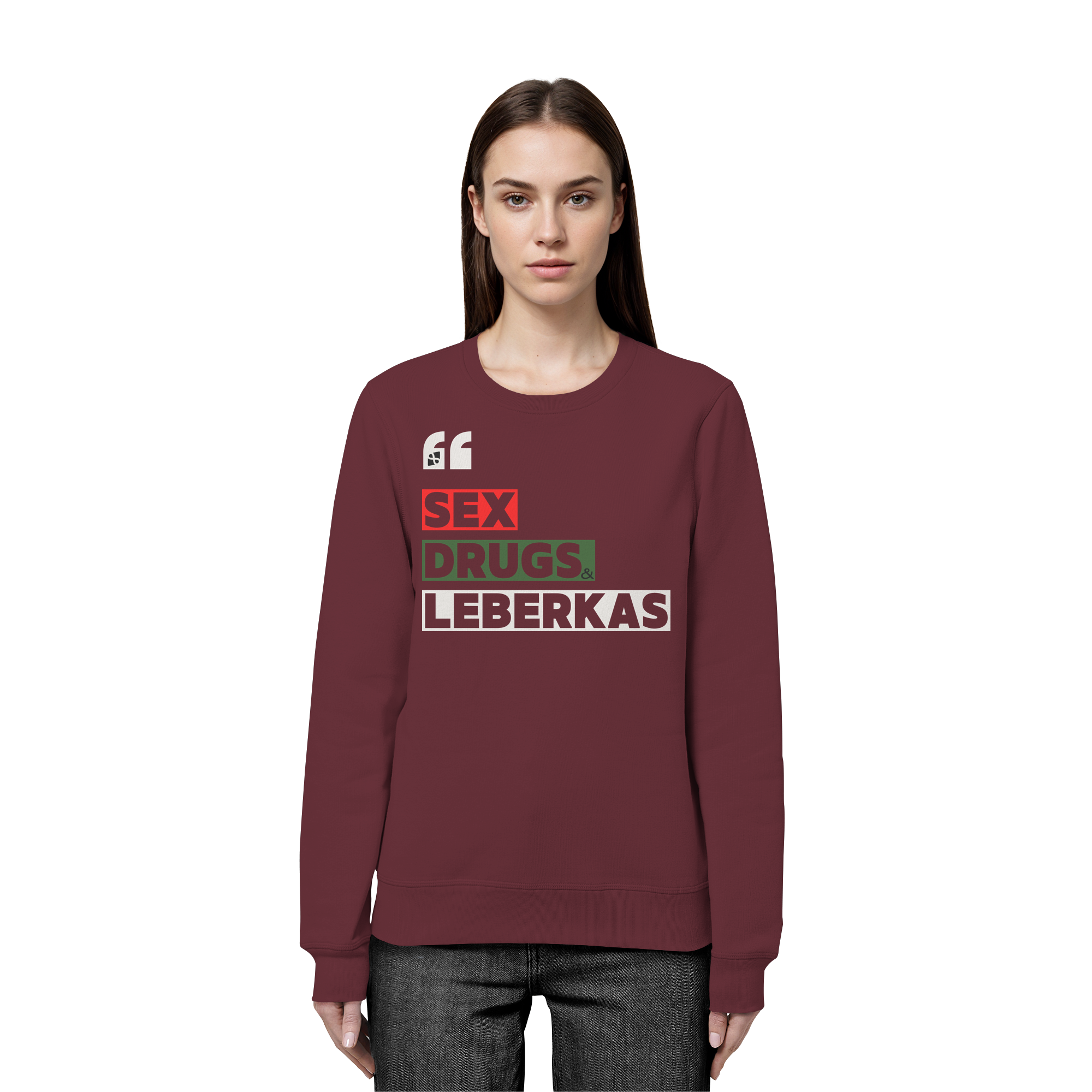 SDL- "SEX DRUGS & LEBERKAS" - Organic Basic Unisex Sweatshirt