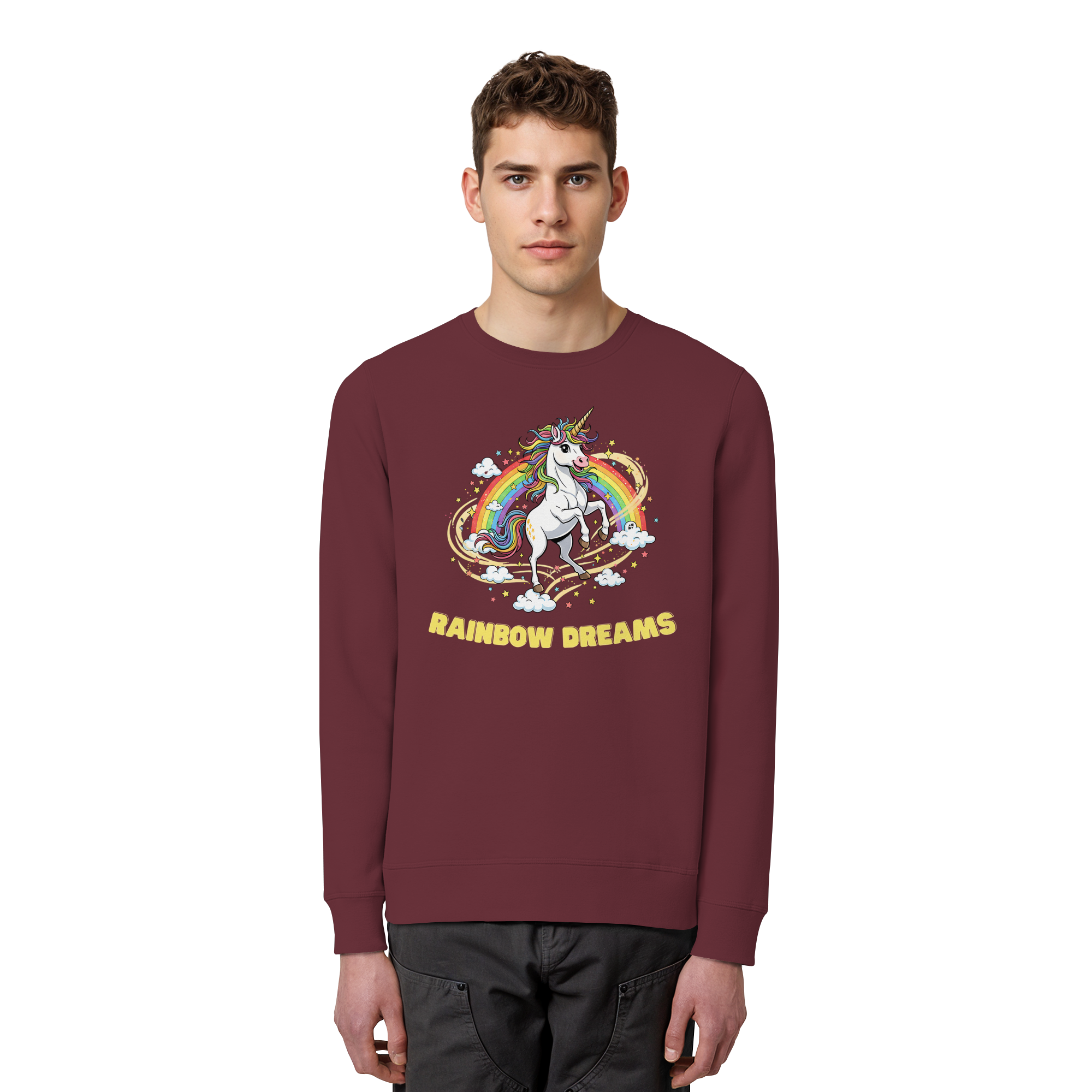 Unicorn Rainbow Dreams - Organic Basic Unisex Sweatshirt