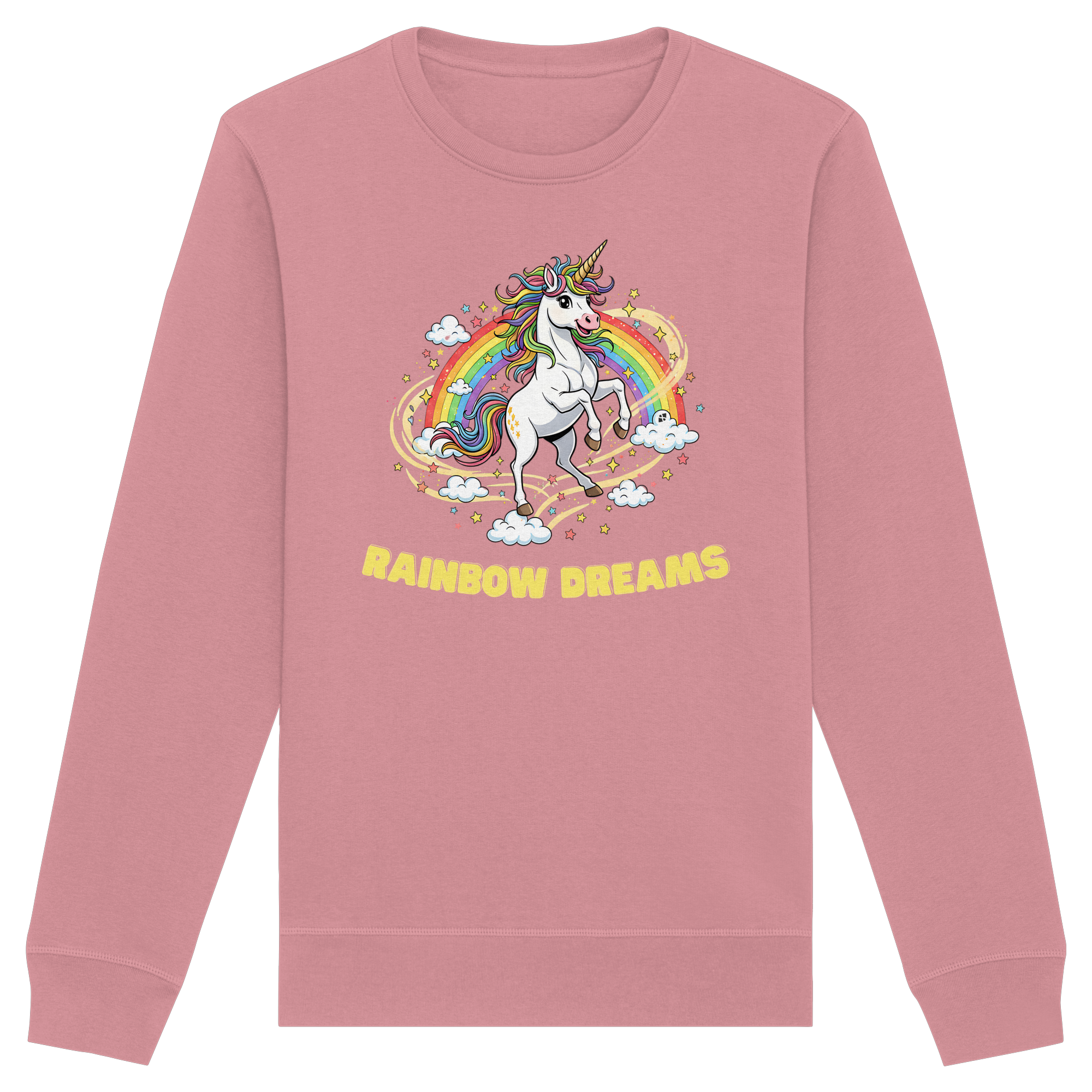 Unicorn Rainbow Dreams - Organic Basic Unisex Sweatshirt