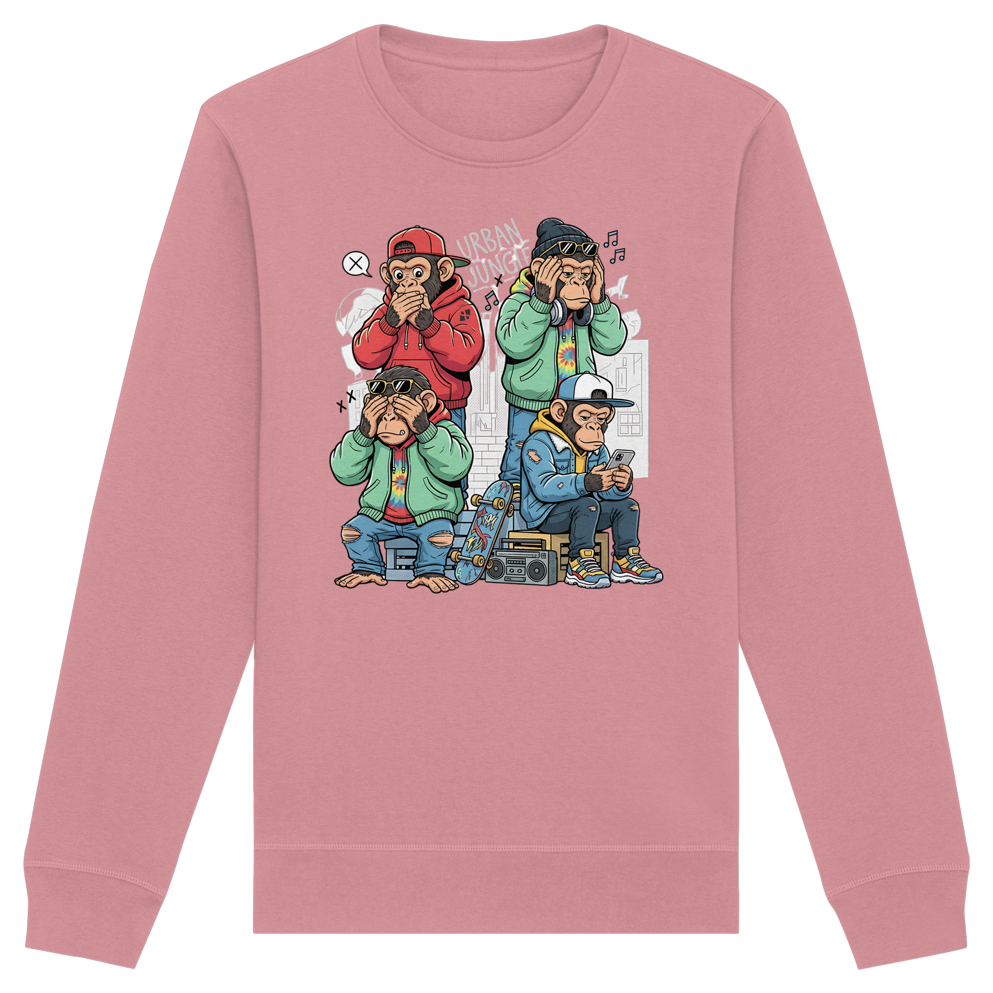 Die vier Stadtaffen - Organic Basic Unisex Sweatshirt