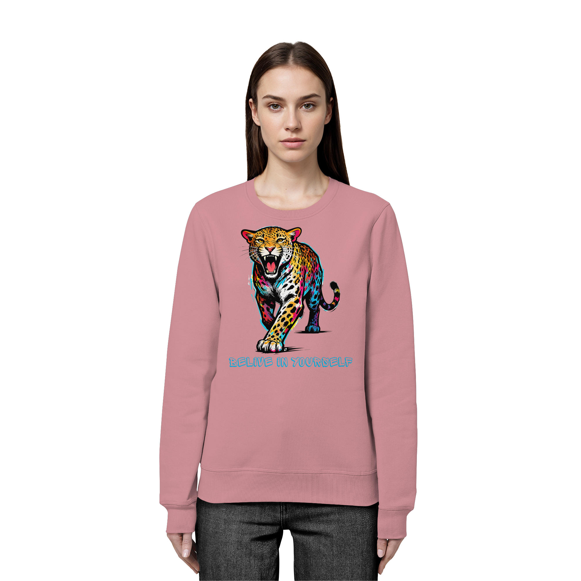 BIY Leopard - Organic Basic Unisex Sweatshirt