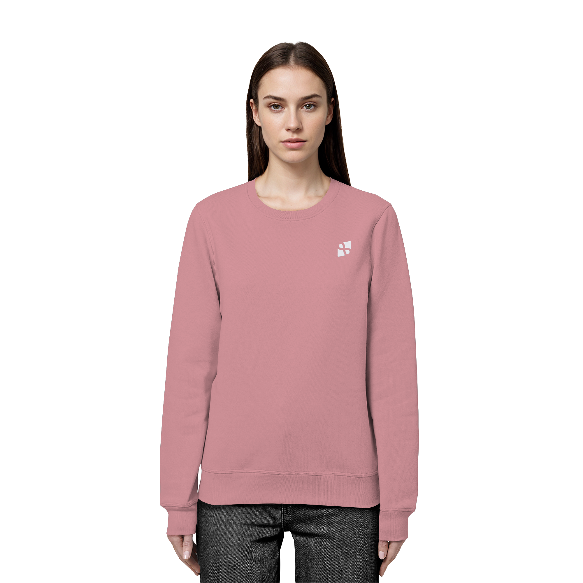 Tannenhäher mit Zirbelnuss + Emblem Stick - Organic Basic Unisex Sweatshirt
