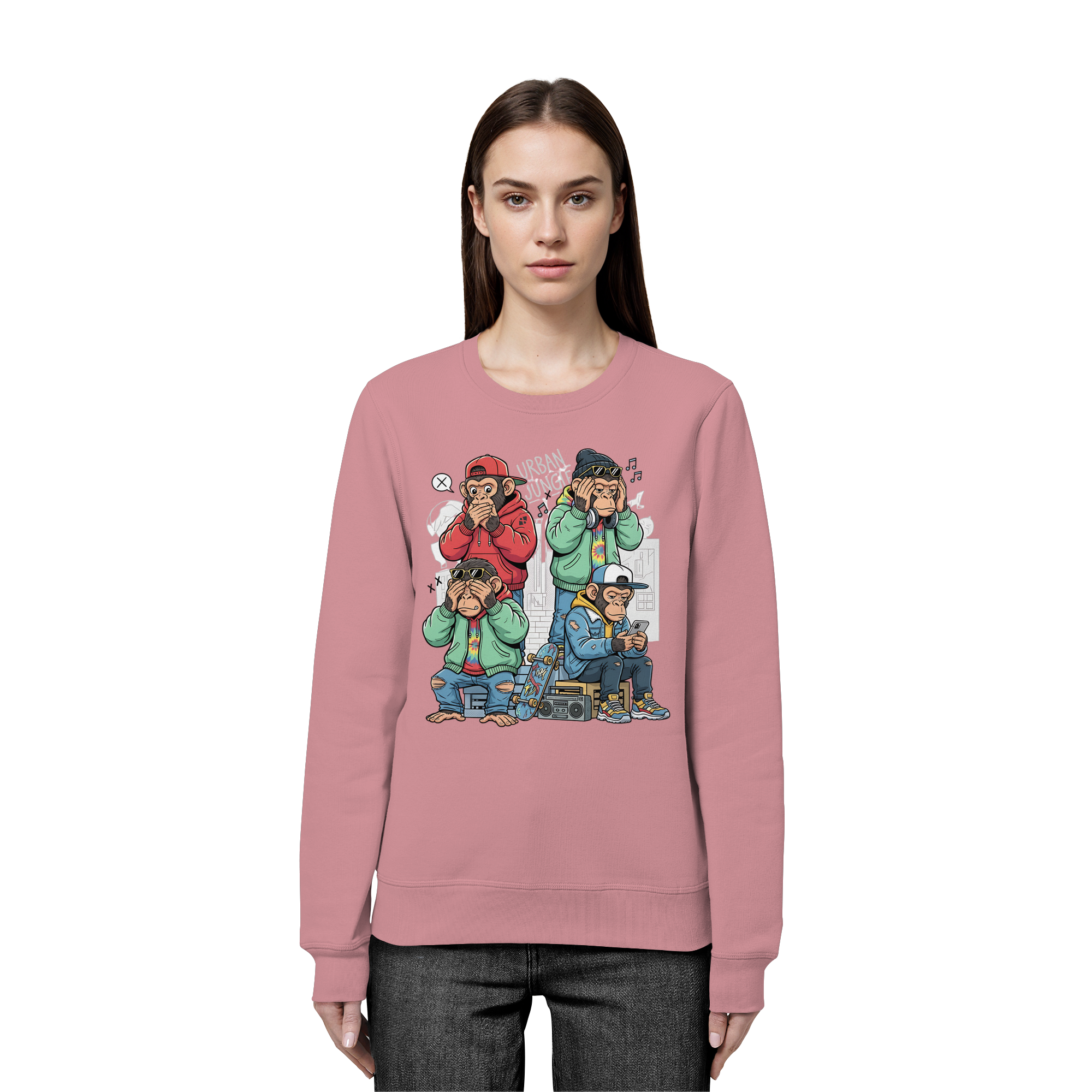 Die vier Stadtaffen - Organic Basic Unisex Sweatshirt