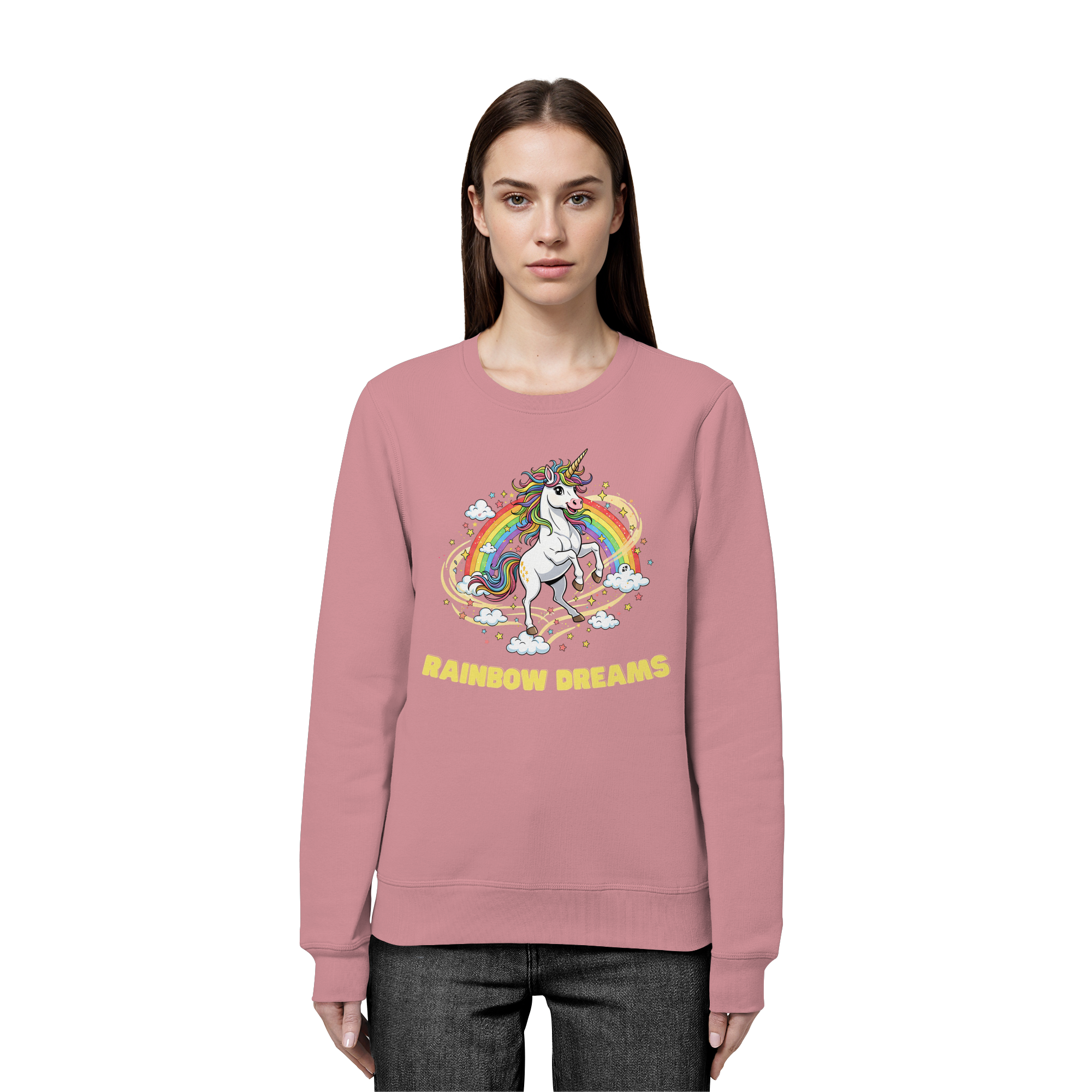 Unicorn Rainbow Dreams - Organic Basic Unisex Sweatshirt