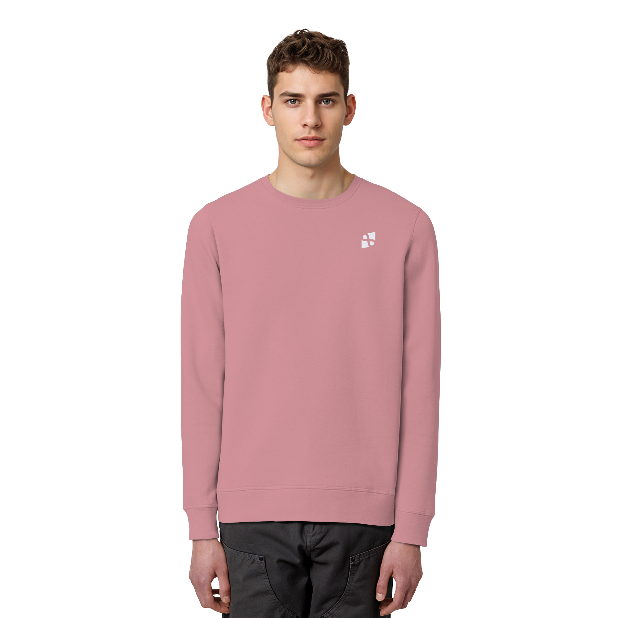Tannenhäher mit Zirbelnuss + Emblem Stick - Organic Basic Unisex Sweatshirt