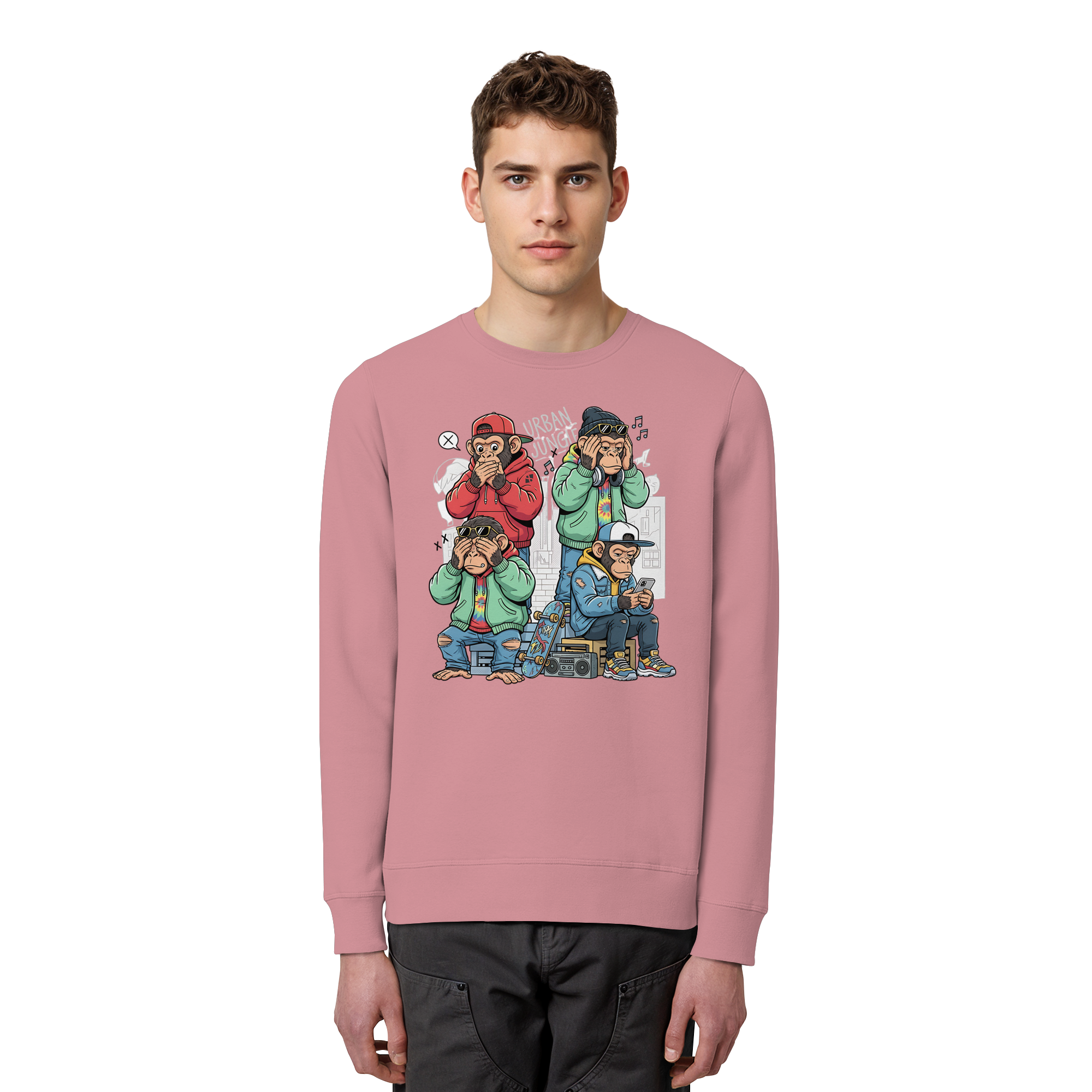 Die vier Stadtaffen - Organic Basic Unisex Sweatshirt