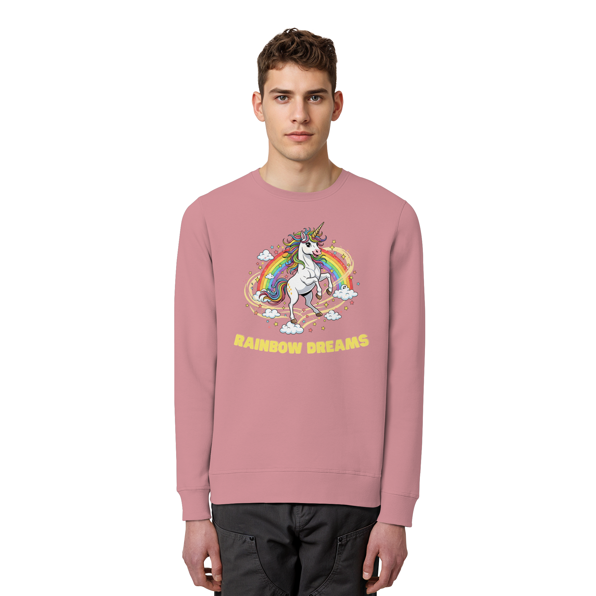 Unicorn Rainbow Dreams - Organic Basic Unisex Sweatshirt
