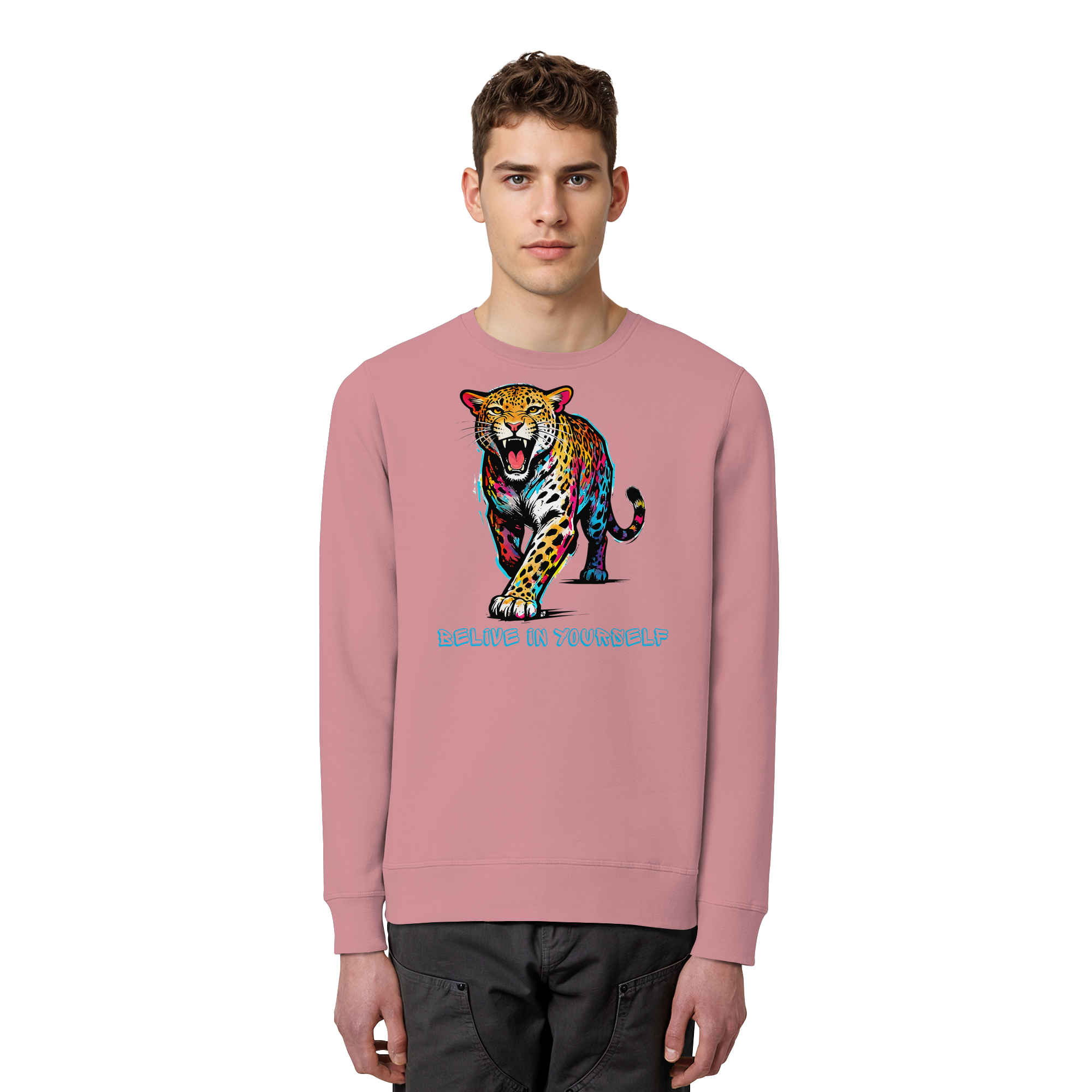 BIY Leopard - Organic Basic Unisex Sweatshirt