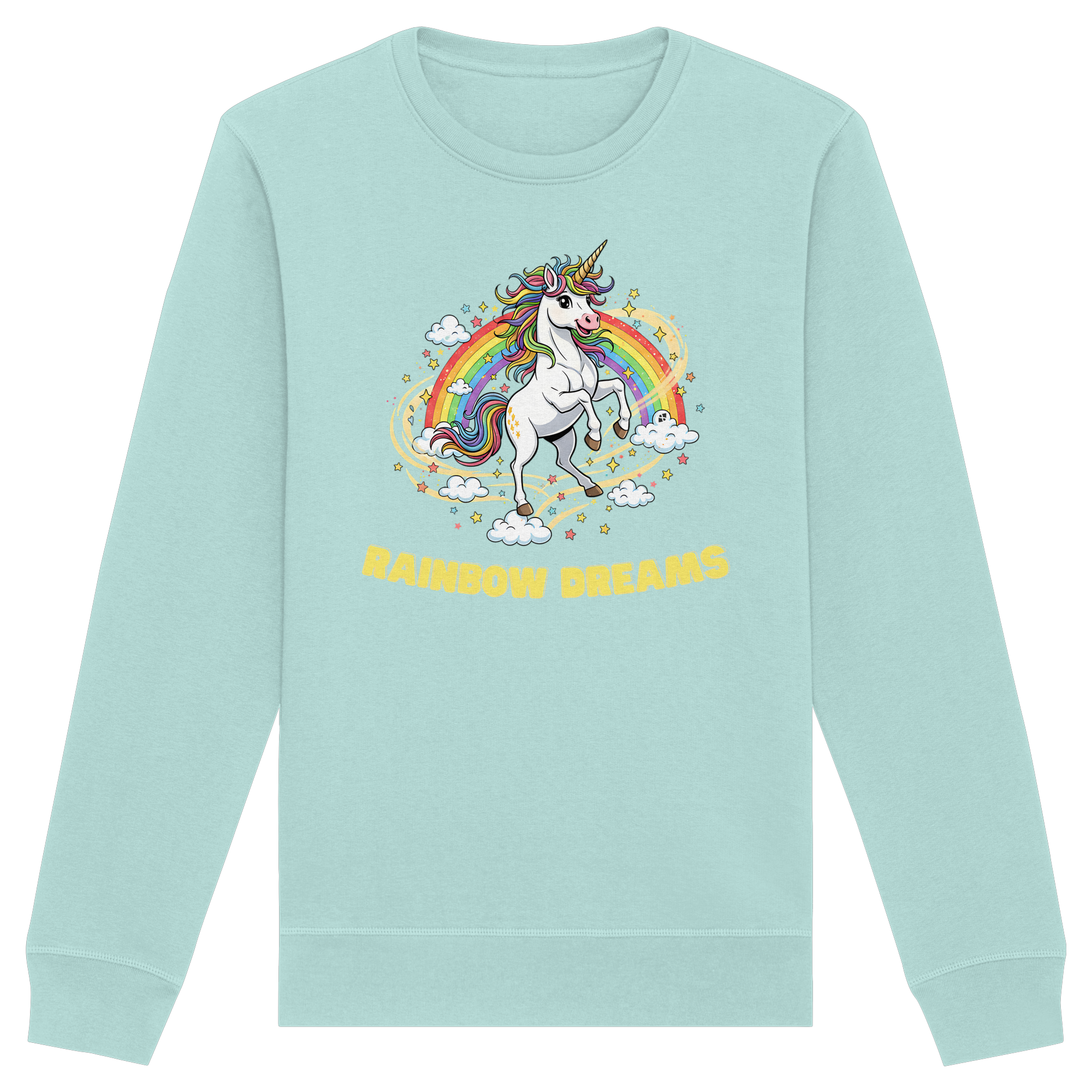 Unicorn Rainbow Dreams - Organic Basic Unisex Sweatshirt