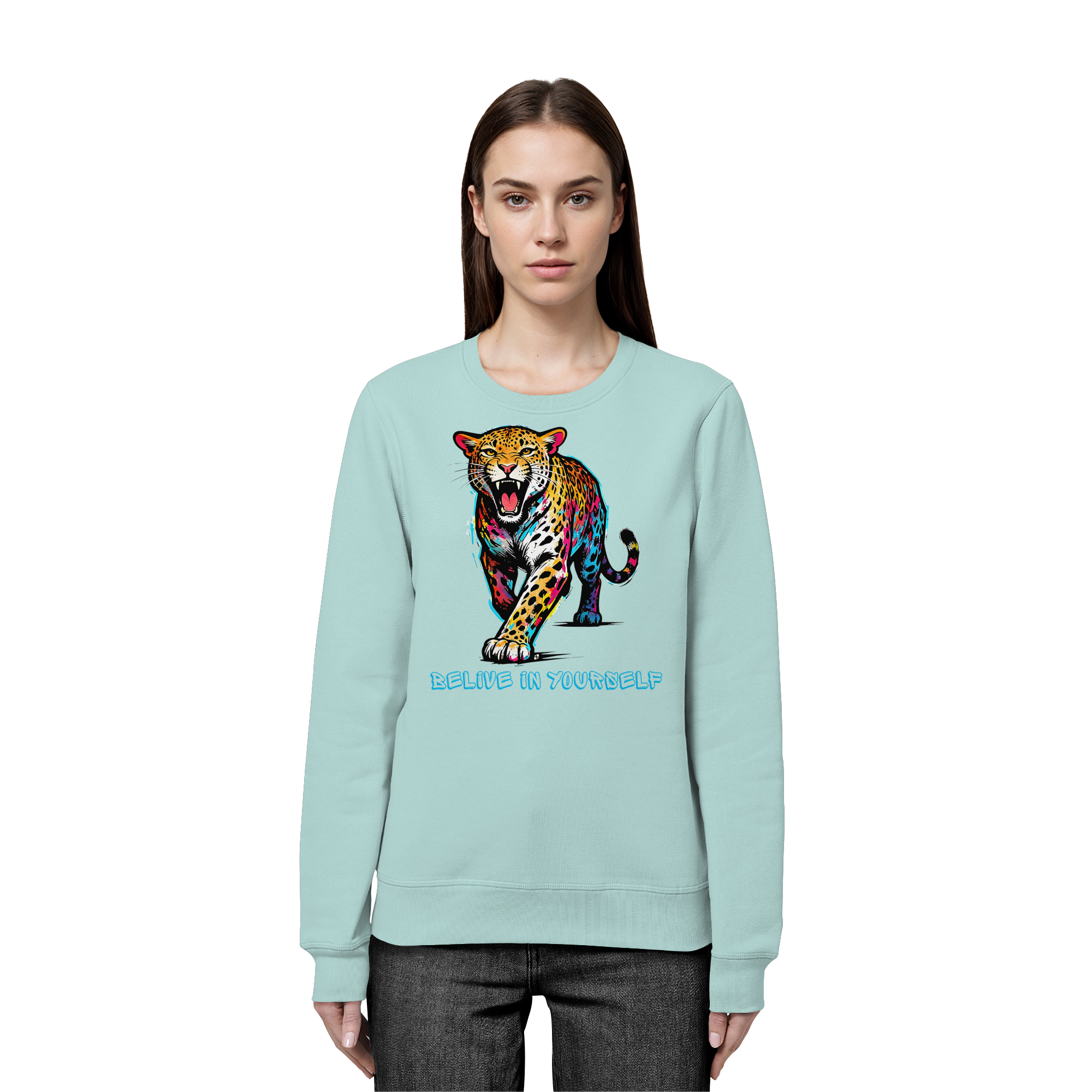 BIY Leopard - Organic Basic Unisex Sweatshirt