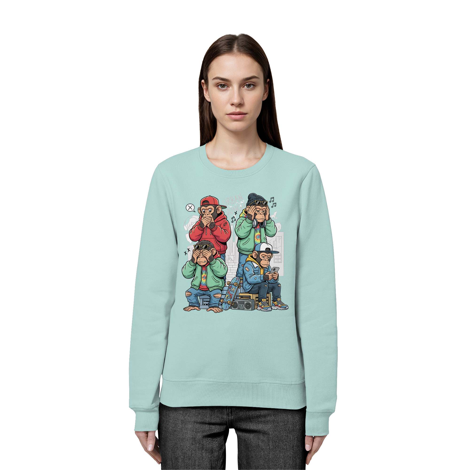 Die vier Stadtaffen - Organic Basic Unisex Sweatshirt