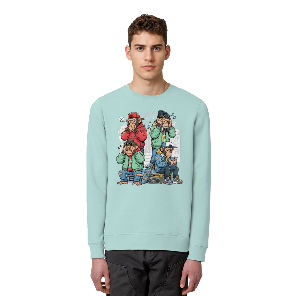 Die vier Stadtaffen - Organic Basic Unisex Sweatshirt