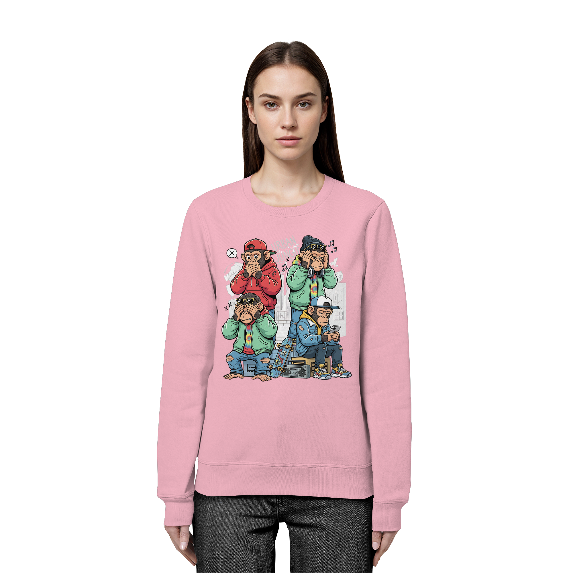 Die vier Stadtaffen - Organic Basic Unisex Sweatshirt