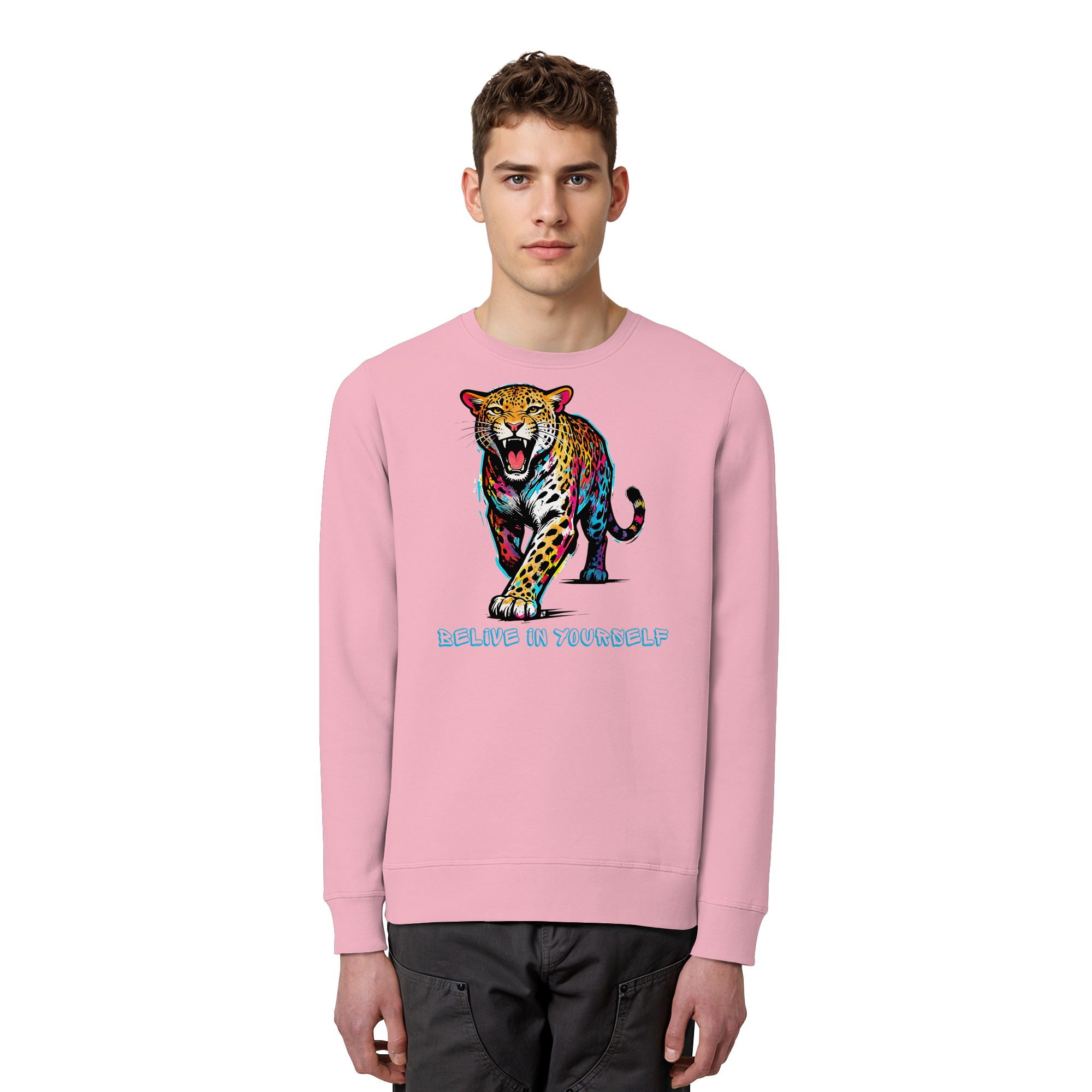 BIY Leopard - Organic Basic Unisex Sweatshirt