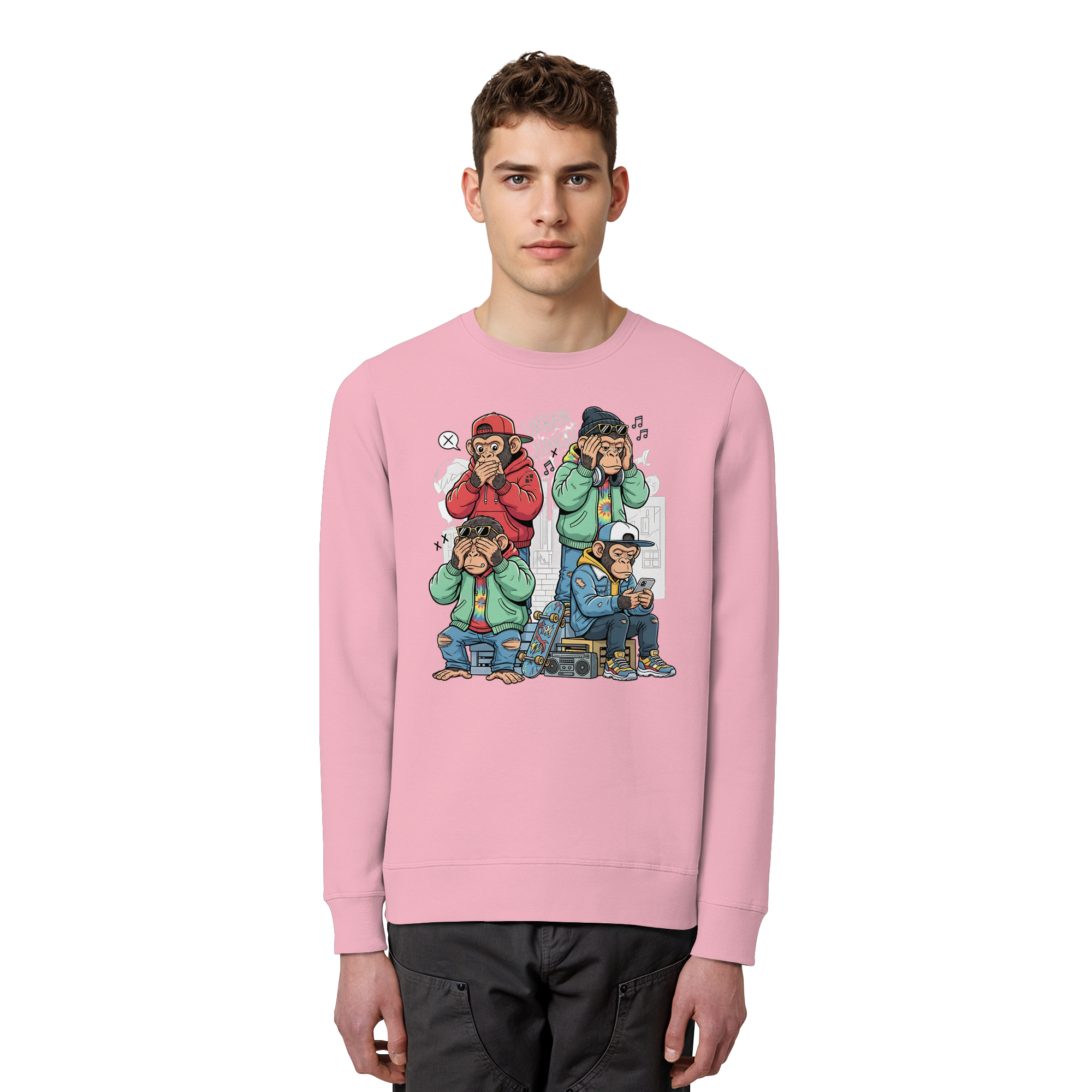 Die vier Stadtaffen - Organic Basic Unisex Sweatshirt