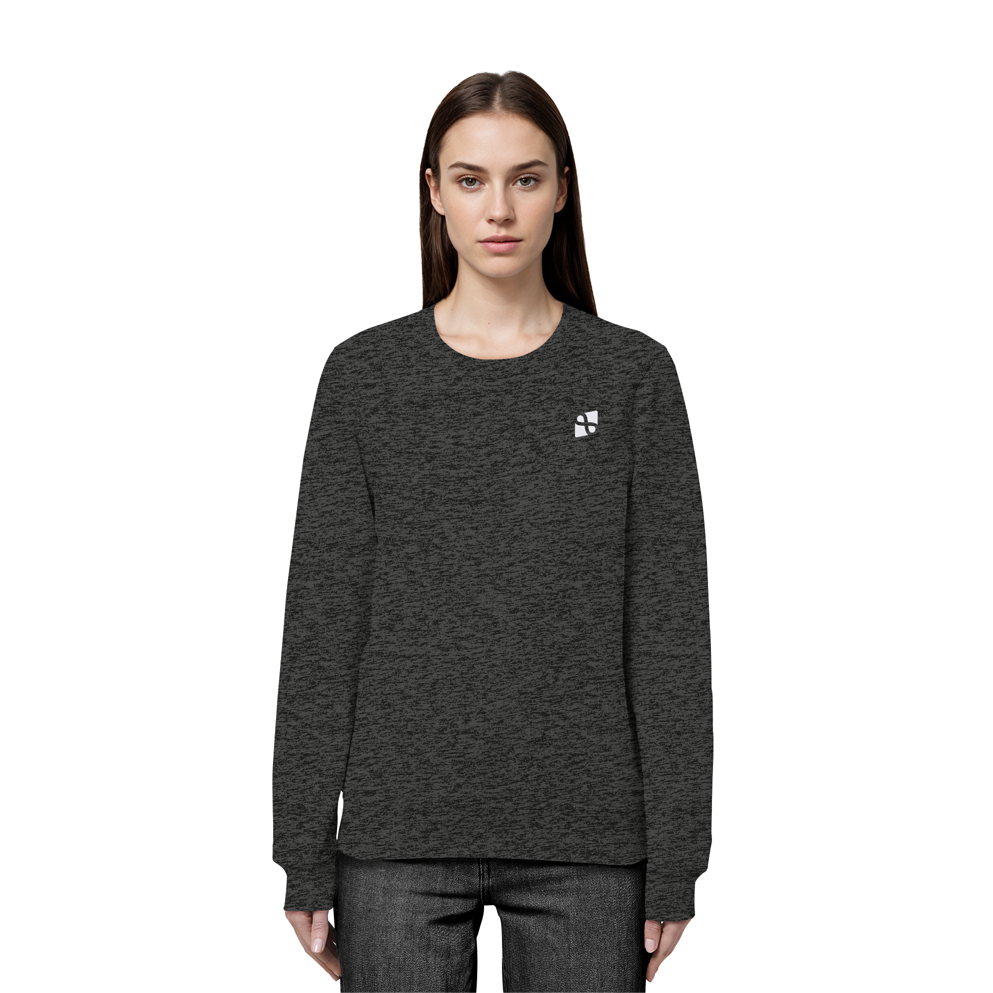 Tannenhäher mit Zirbelnuss + Emblem Stick - Organic Basic Unisex Sweatshirt