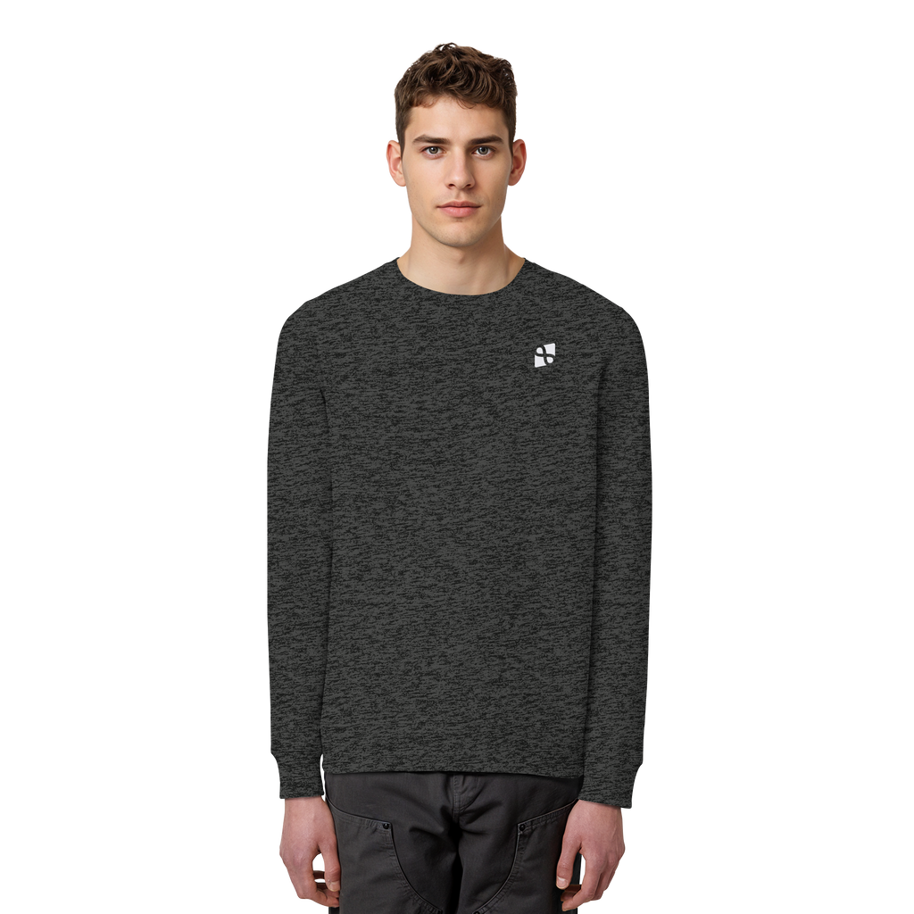 Tannenhäher mit Zirbelnuss + Emblem Stick - Organic Basic Unisex Sweatshirt