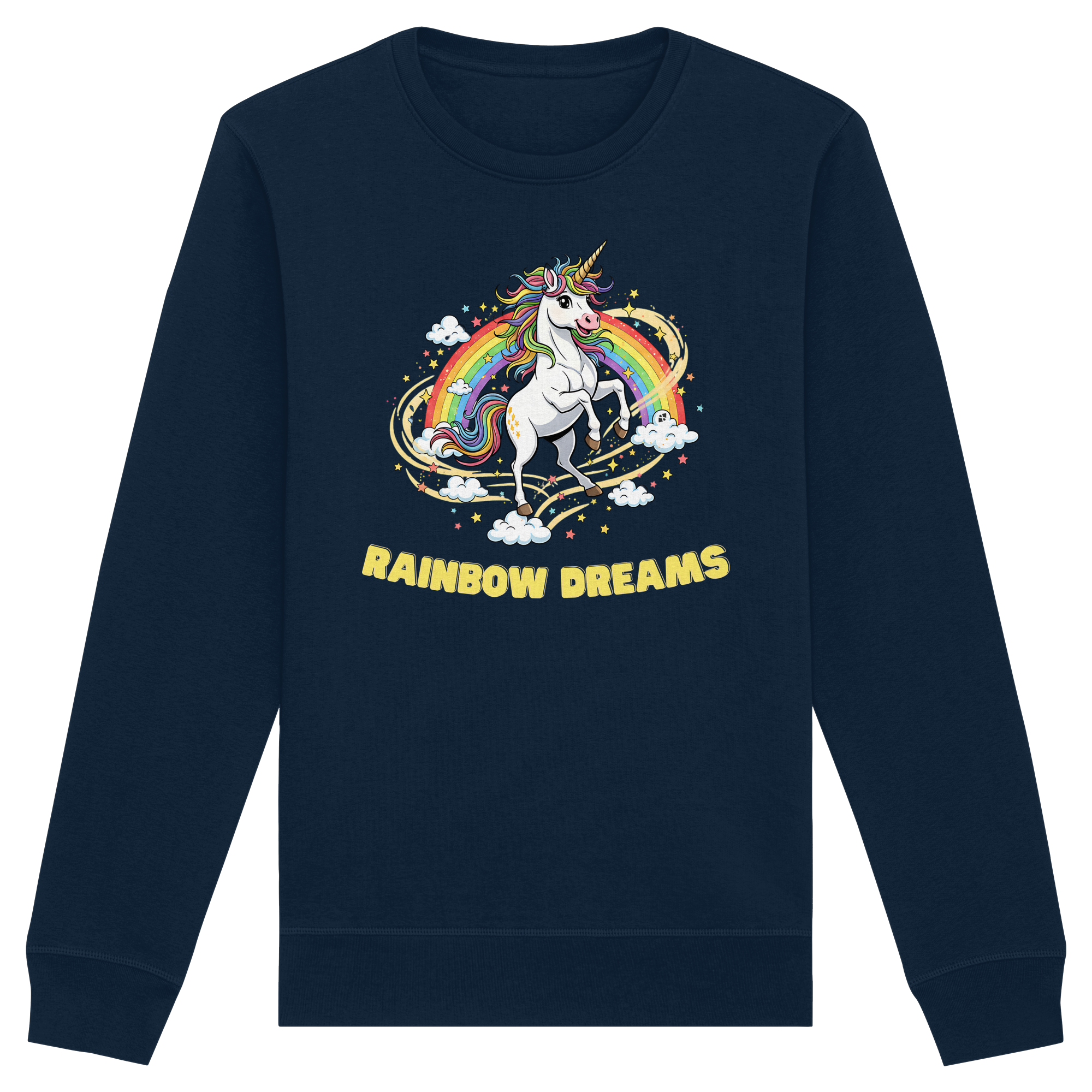 Unicorn Rainbow Dreams - Organic Basic Unisex Sweatshirt