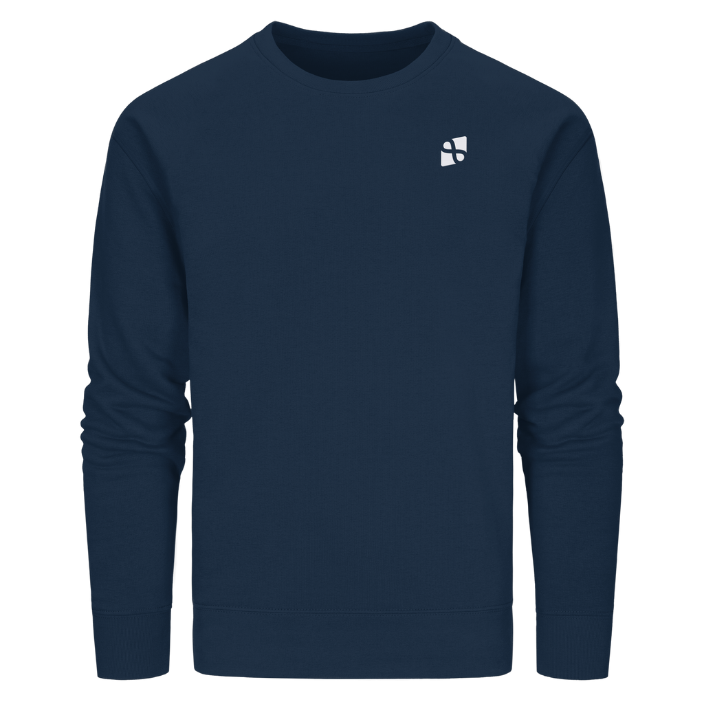 Tannenhäher mit Zirbelnuss + Emblem Stick - Organic Basic Unisex Sweatshirt