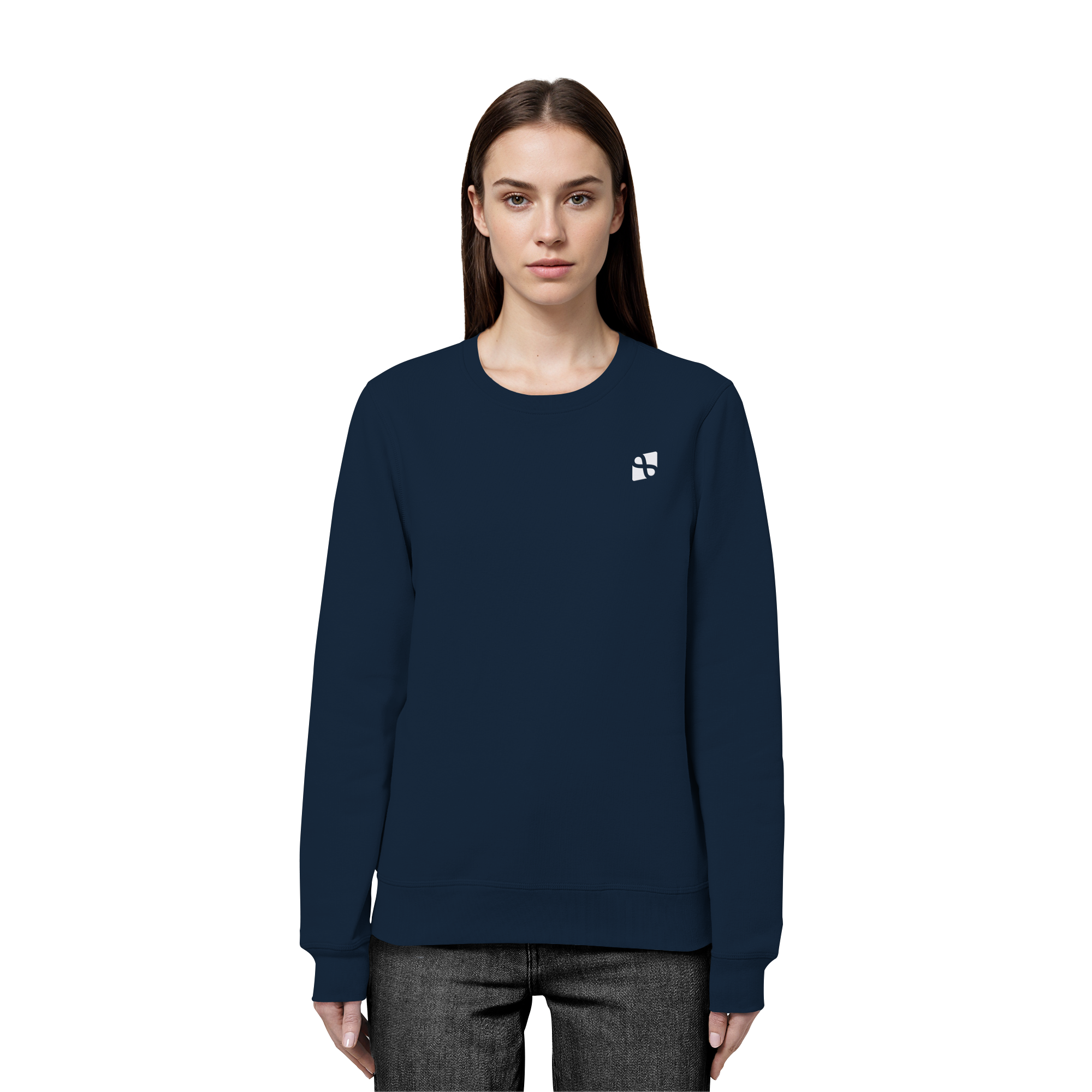 Tannenhäher mit Zirbelnuss + Emblem Stick - Organic Basic Unisex Sweatshirt