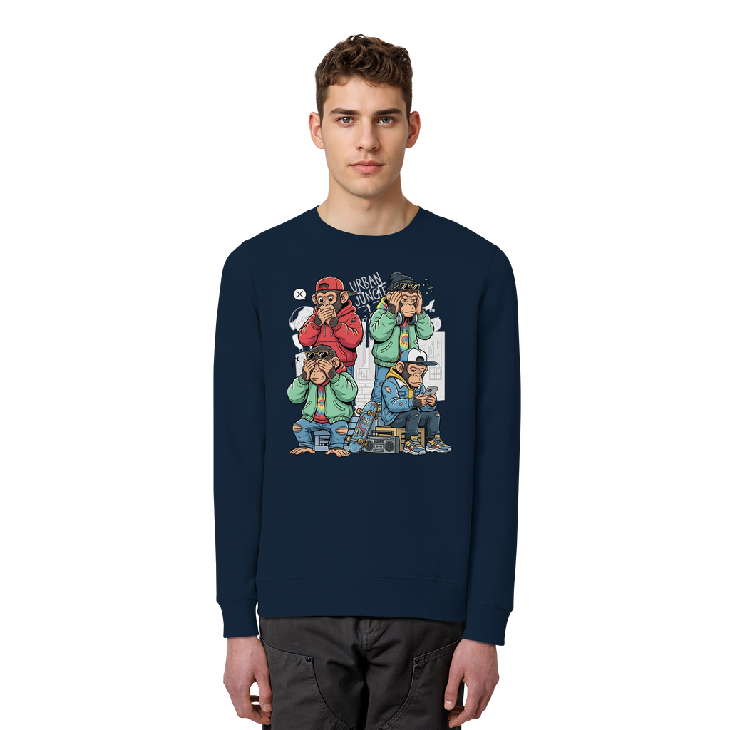 Die vier Stadtaffen - Organic Basic Unisex Sweatshirt