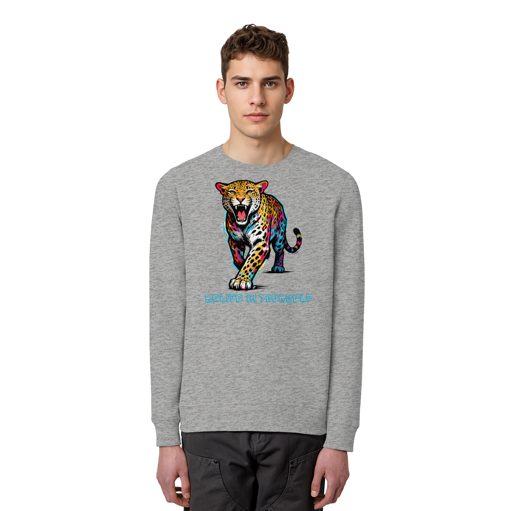 BIY Leopard - Organic Basic Unisex Sweatshirt