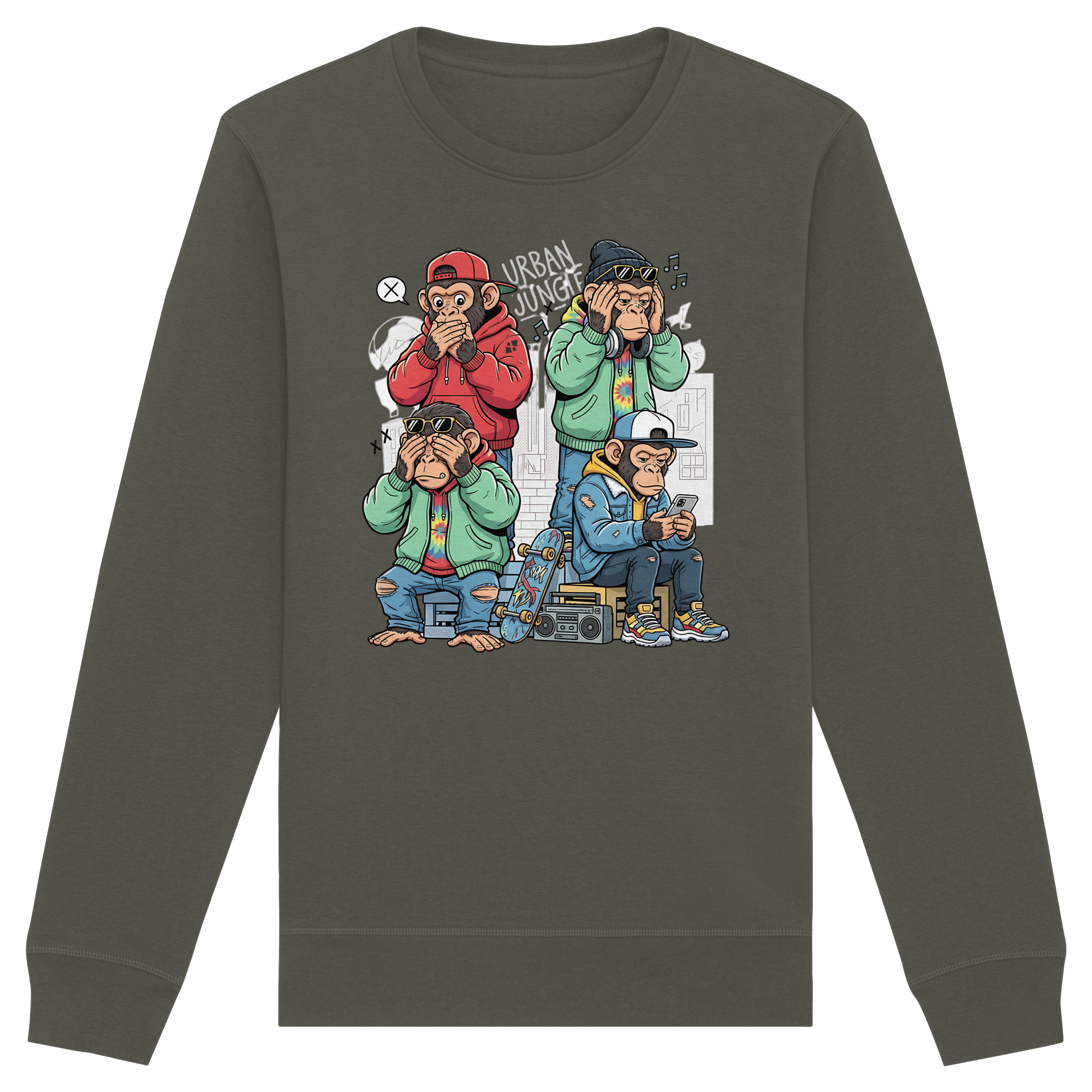 Die vier Stadtaffen - Organic Basic Unisex Sweatshirt