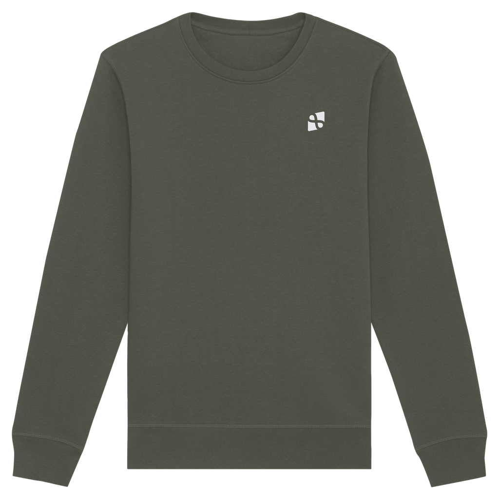 Tannenhäher mit Zirbelnuss + Emblem Stick - Organic Basic Unisex Sweatshirt