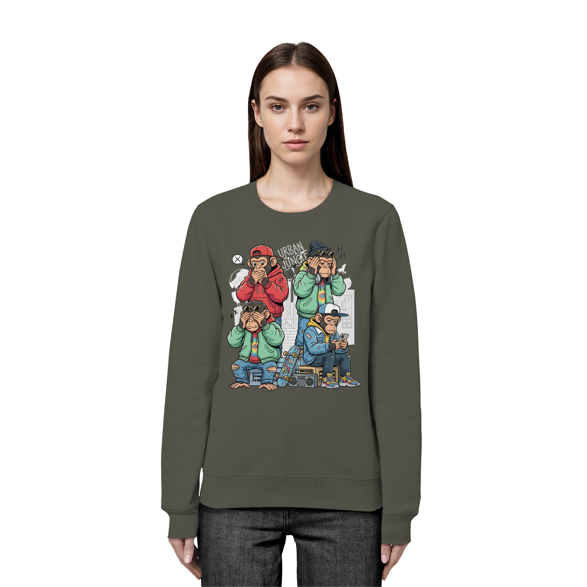 Die vier Stadtaffen - Organic Basic Unisex Sweatshirt