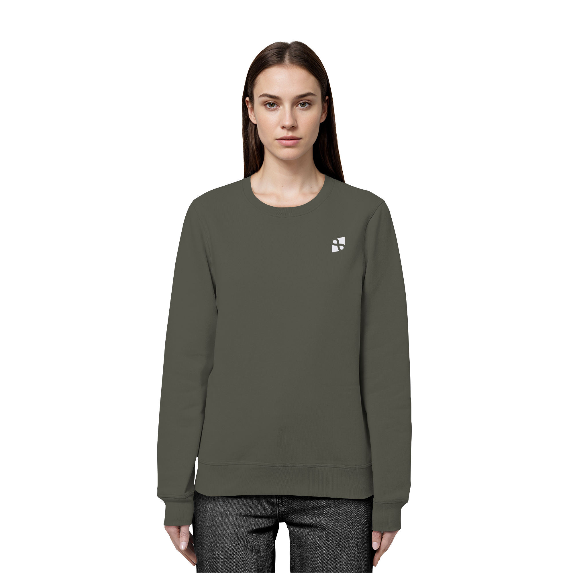 Tannenhäher mit Zirbelnuss + Emblem Stick - Organic Basic Unisex Sweatshirt
