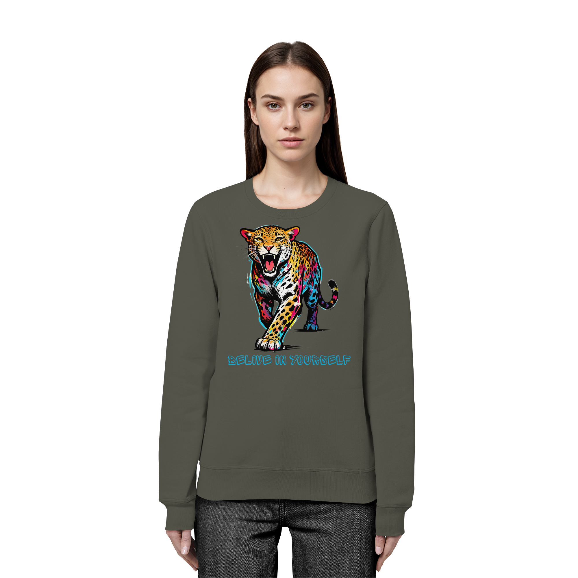 BIY Leopard - Organic Basic Unisex Sweatshirt