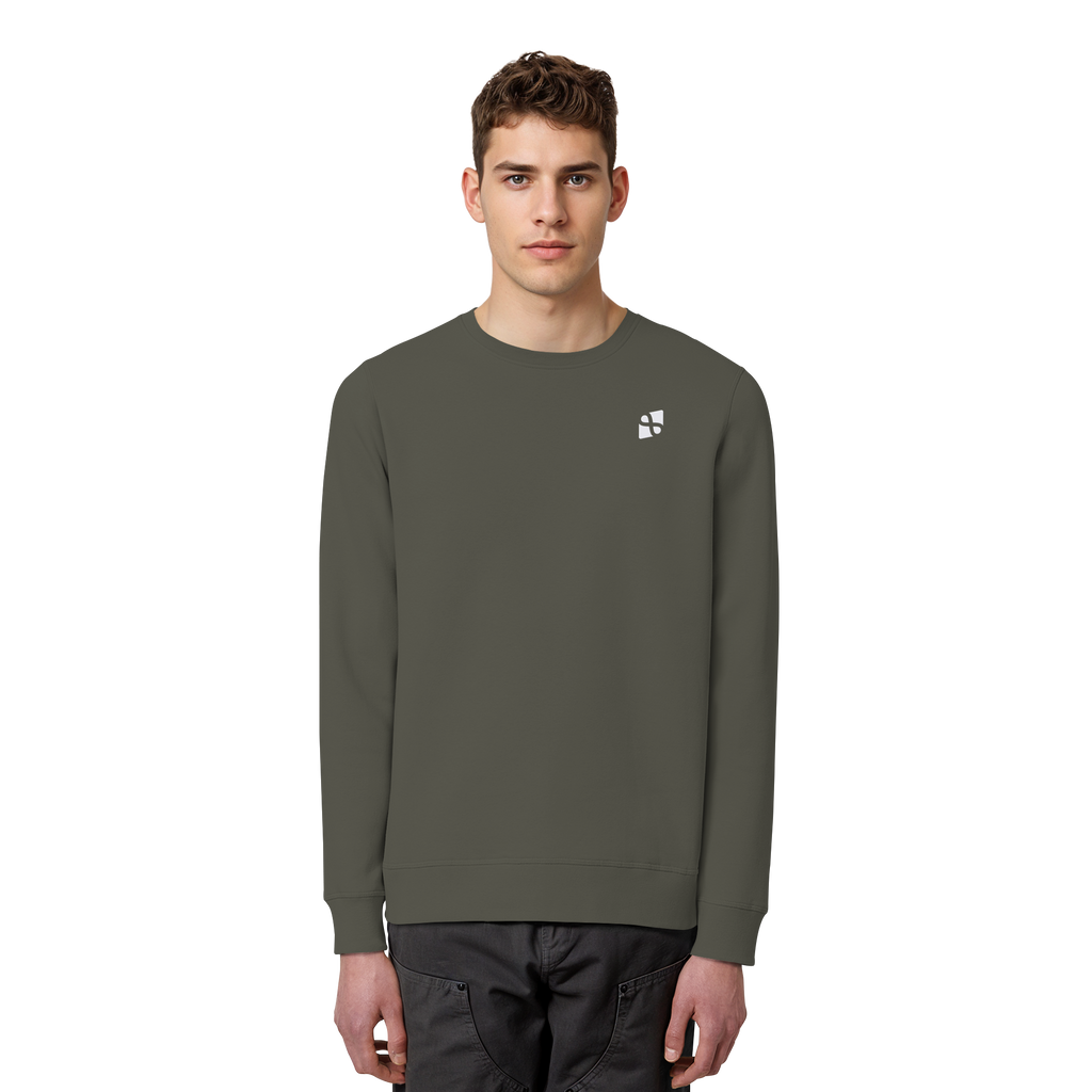 Tannenhäher mit Zirbelnuss + Emblem Stick - Organic Basic Unisex Sweatshirt
