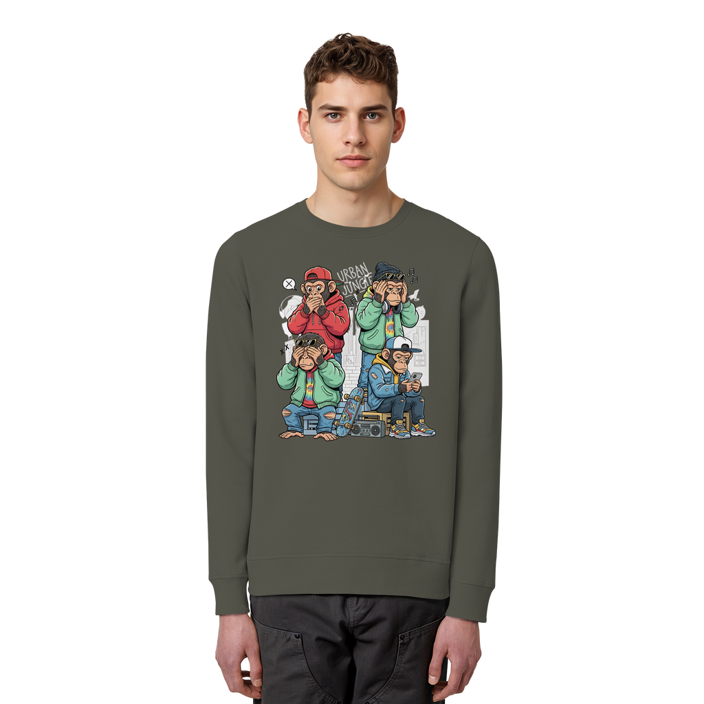 Die vier Stadtaffen - Organic Basic Unisex Sweatshirt