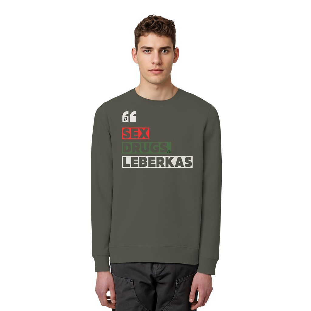 SDL- "SEX DRUGS & LEBERKAS" - Organic Basic Unisex Sweatshirt