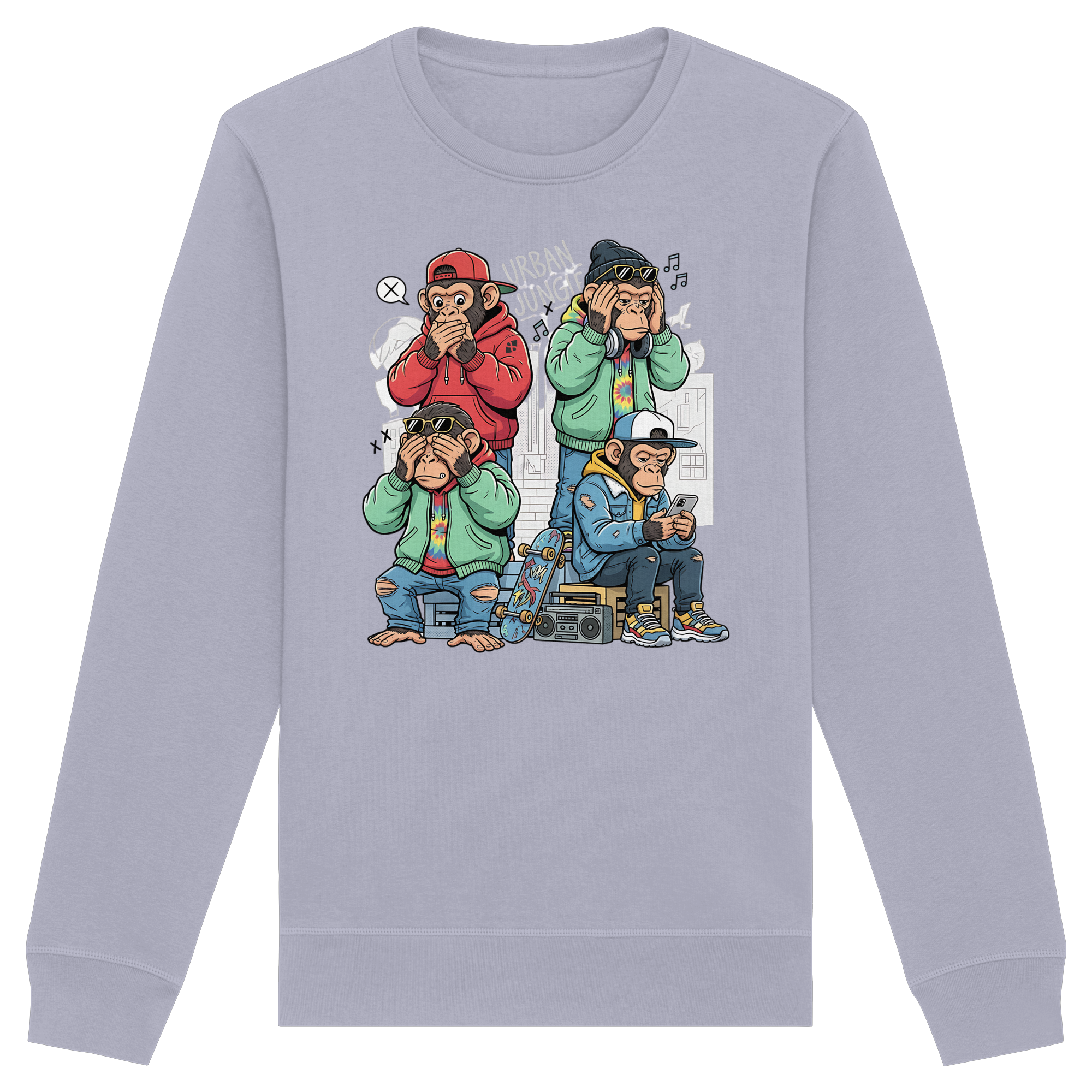 Die vier Stadtaffen - Organic Basic Unisex Sweatshirt