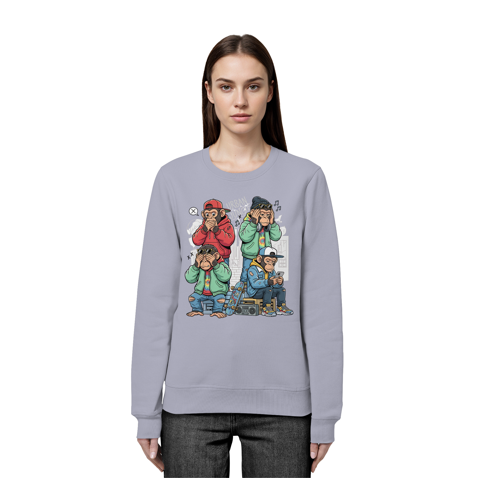 Die vier Stadtaffen - Organic Basic Unisex Sweatshirt