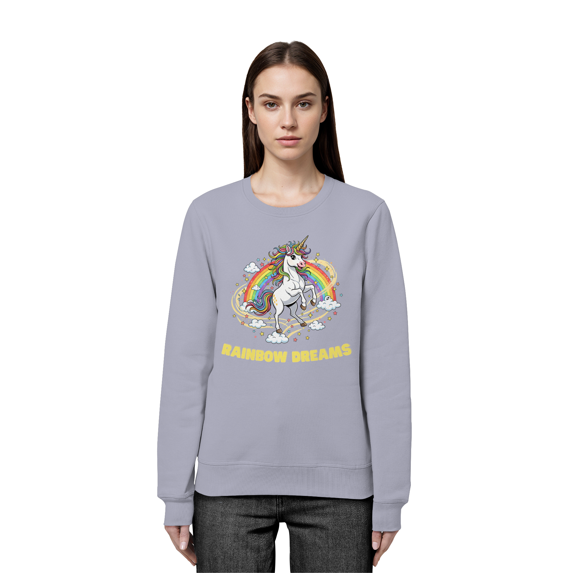Unicorn Rainbow Dreams - Organic Basic Unisex Sweatshirt