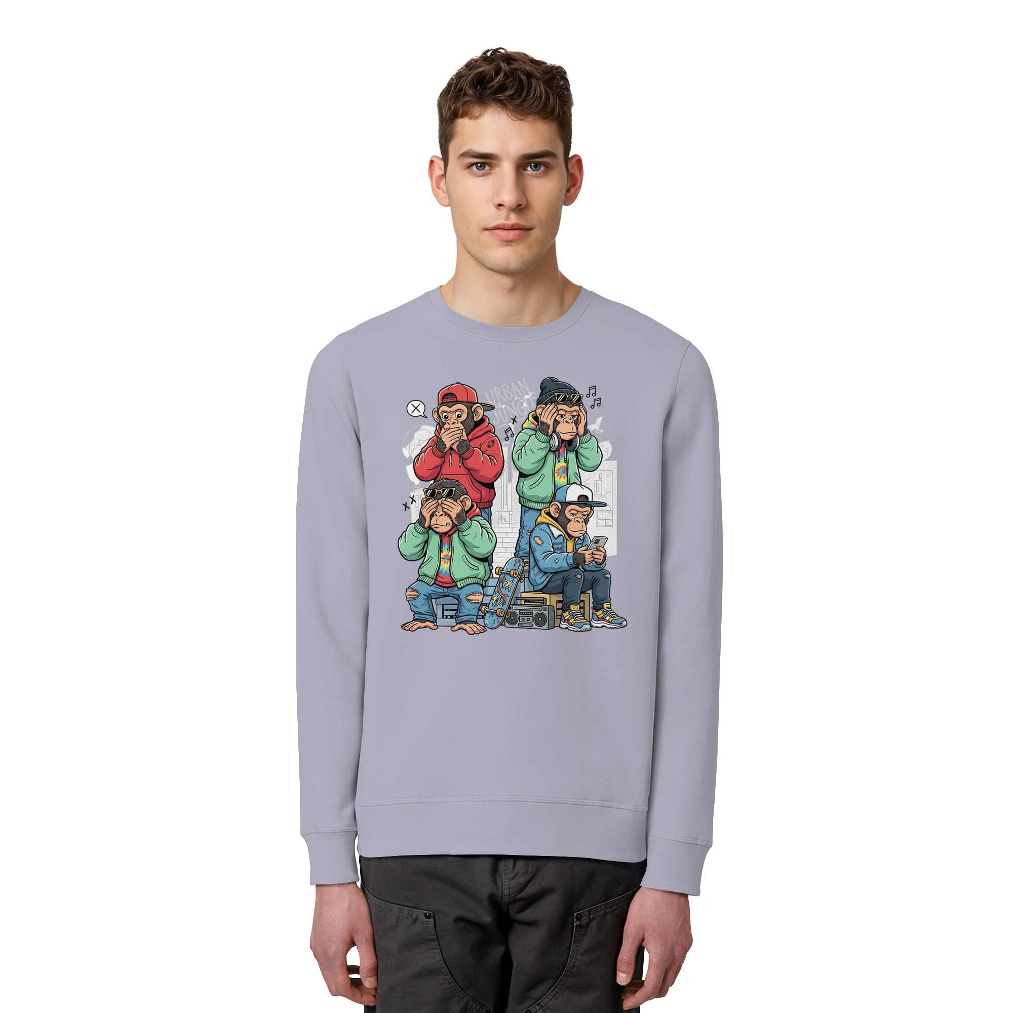 Die vier Stadtaffen - Organic Basic Unisex Sweatshirt