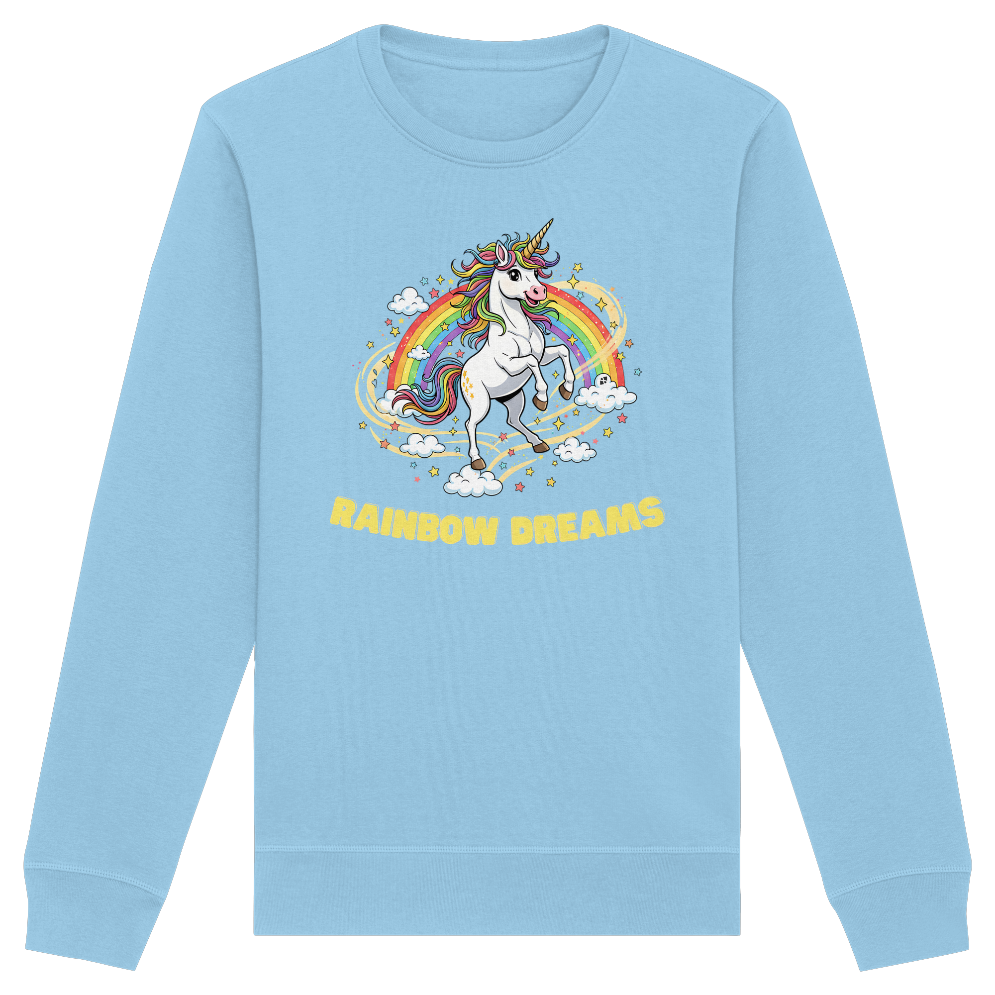Unicorn Rainbow Dreams - Organic Basic Unisex Sweatshirt