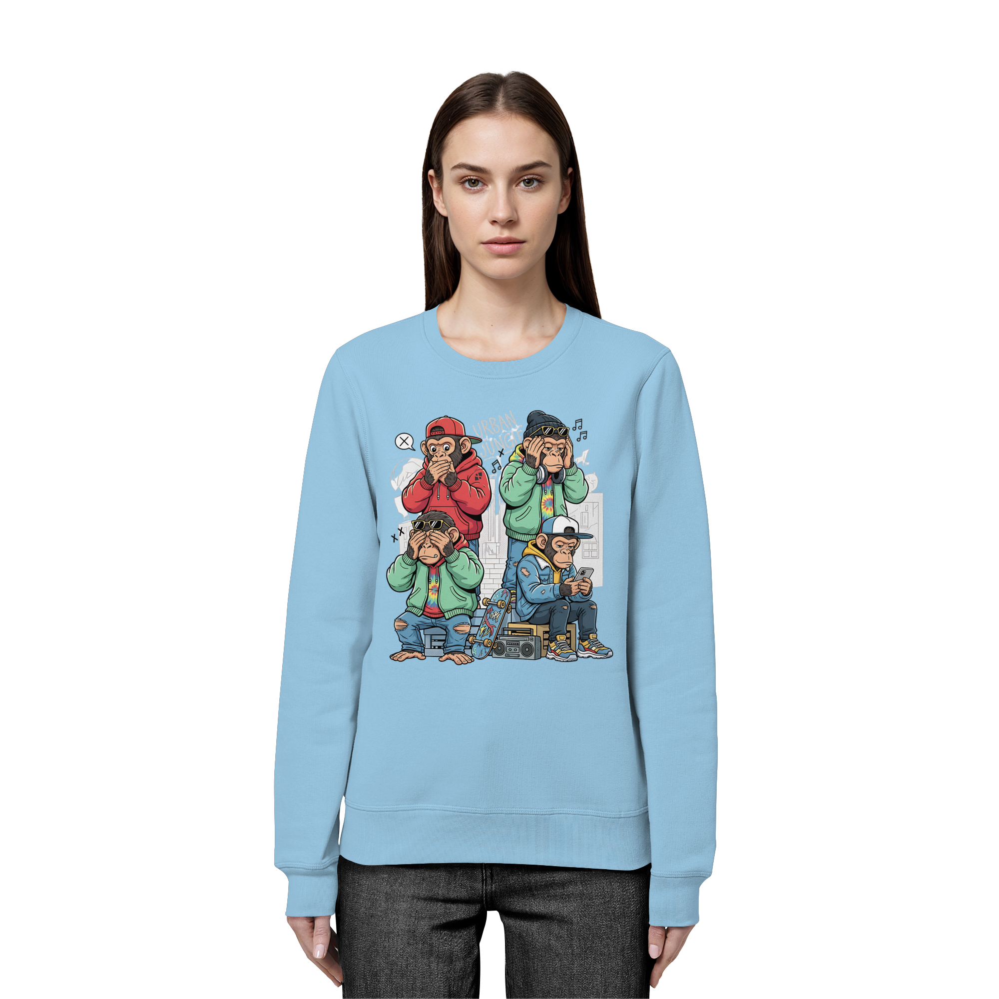 Die vier Stadtaffen - Organic Basic Unisex Sweatshirt