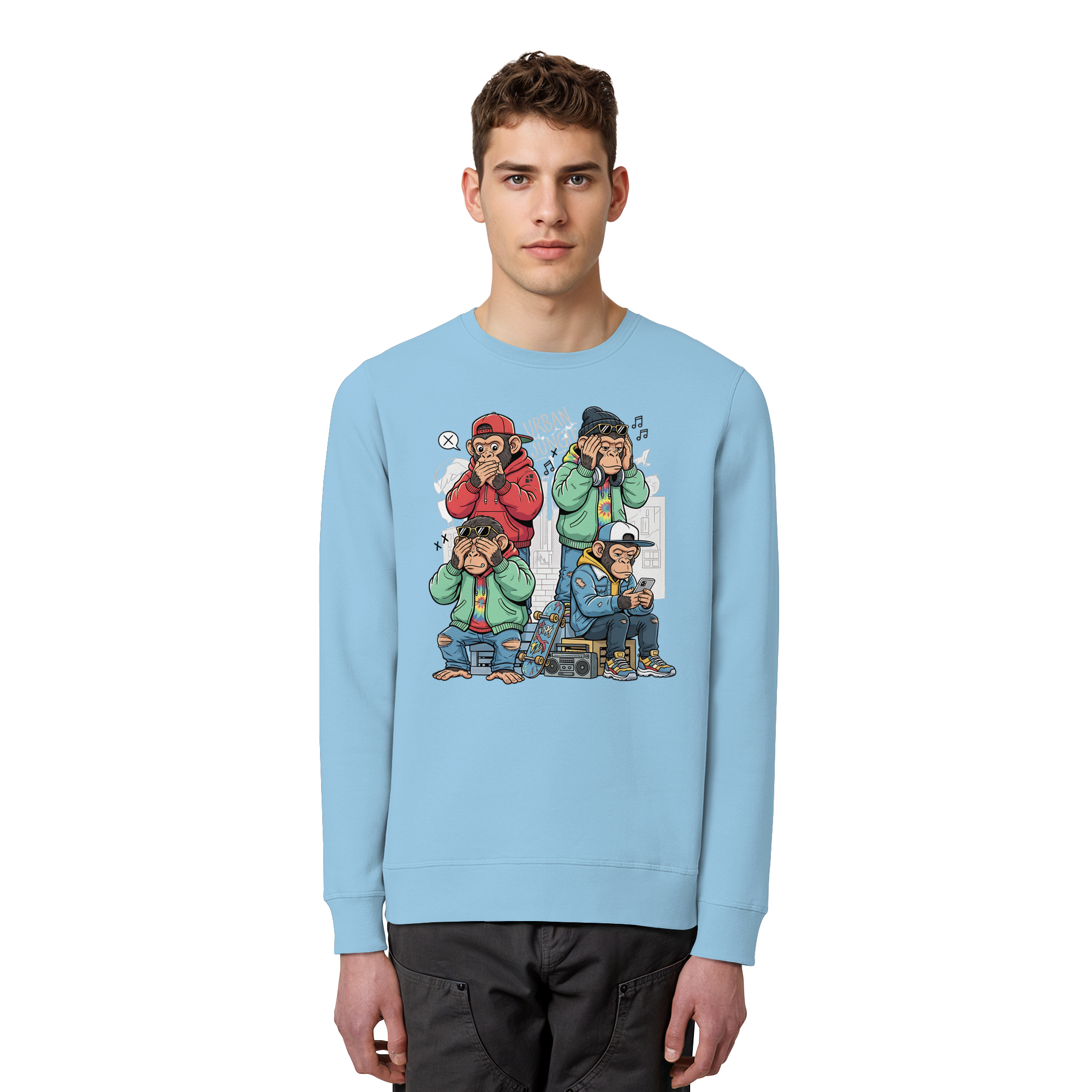 Die vier Stadtaffen - Organic Basic Unisex Sweatshirt