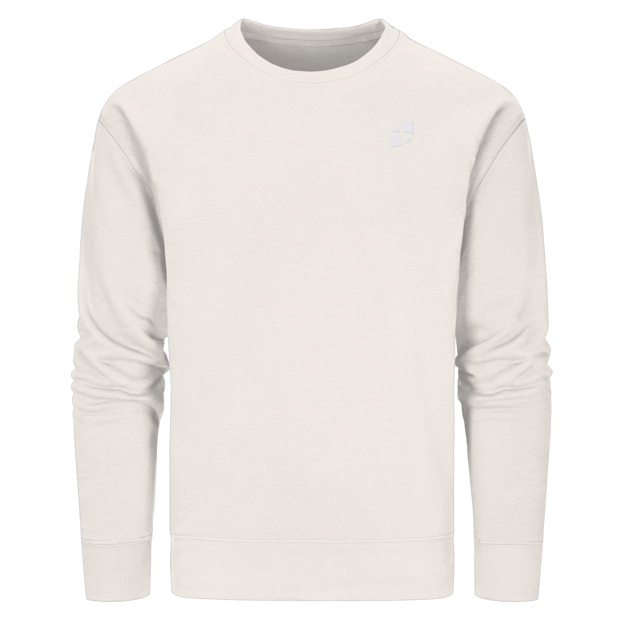 Tannenhäher mit Zirbelnuss + Emblem Stick - Organic Basic Unisex Sweatshirt