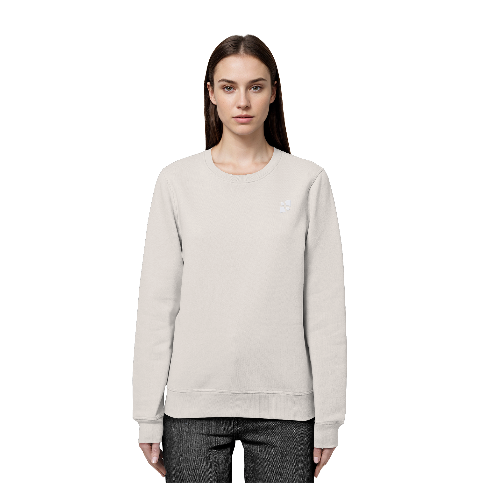 Tannenhäher mit Zirbelnuss + Emblem Stick - Organic Basic Unisex Sweatshirt