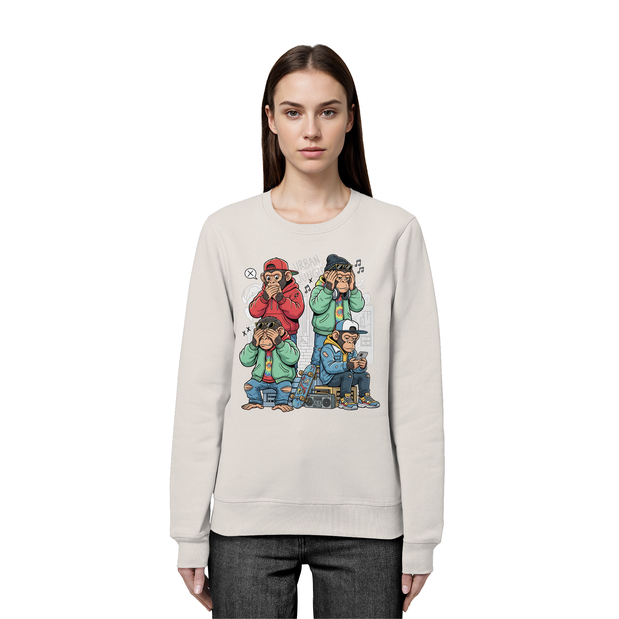 Die vier Stadtaffen - Organic Basic Unisex Sweatshirt