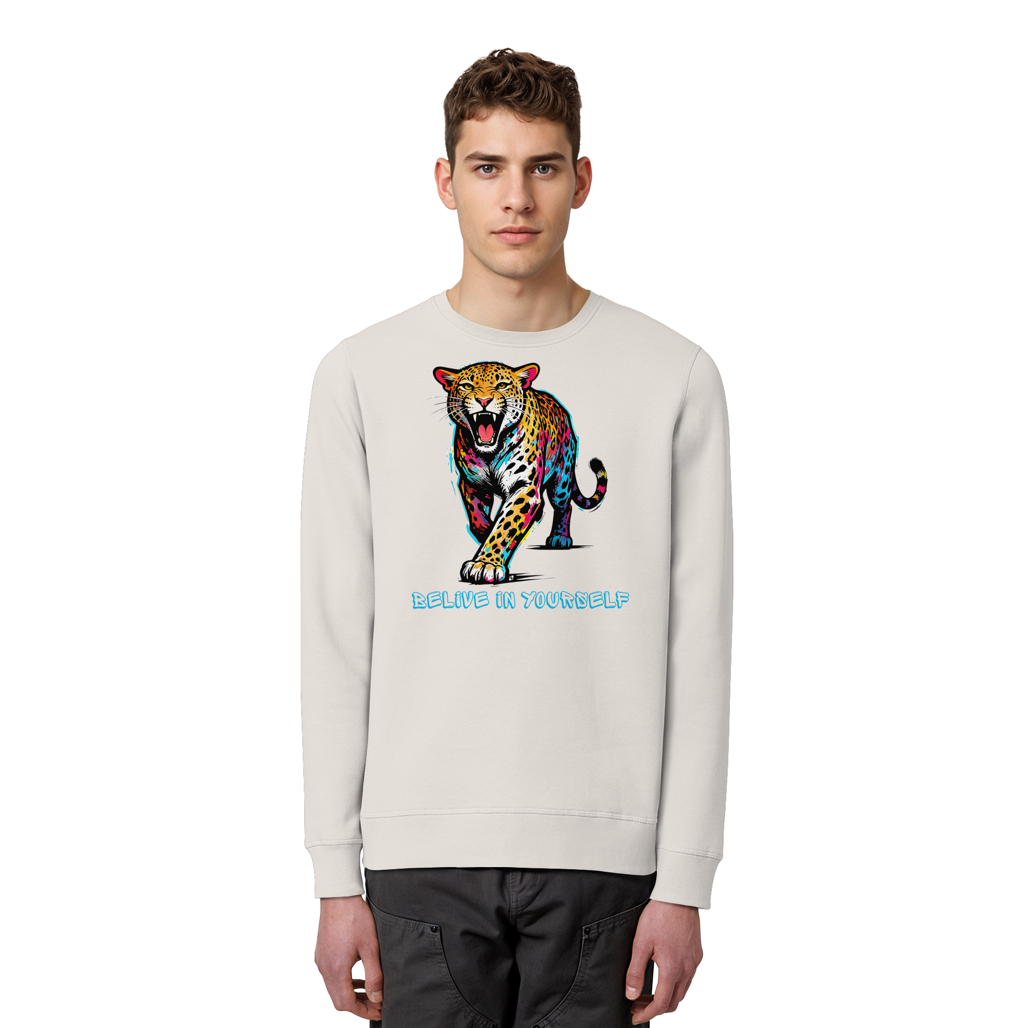 BIY Leopard - Organic Basic Unisex Sweatshirt