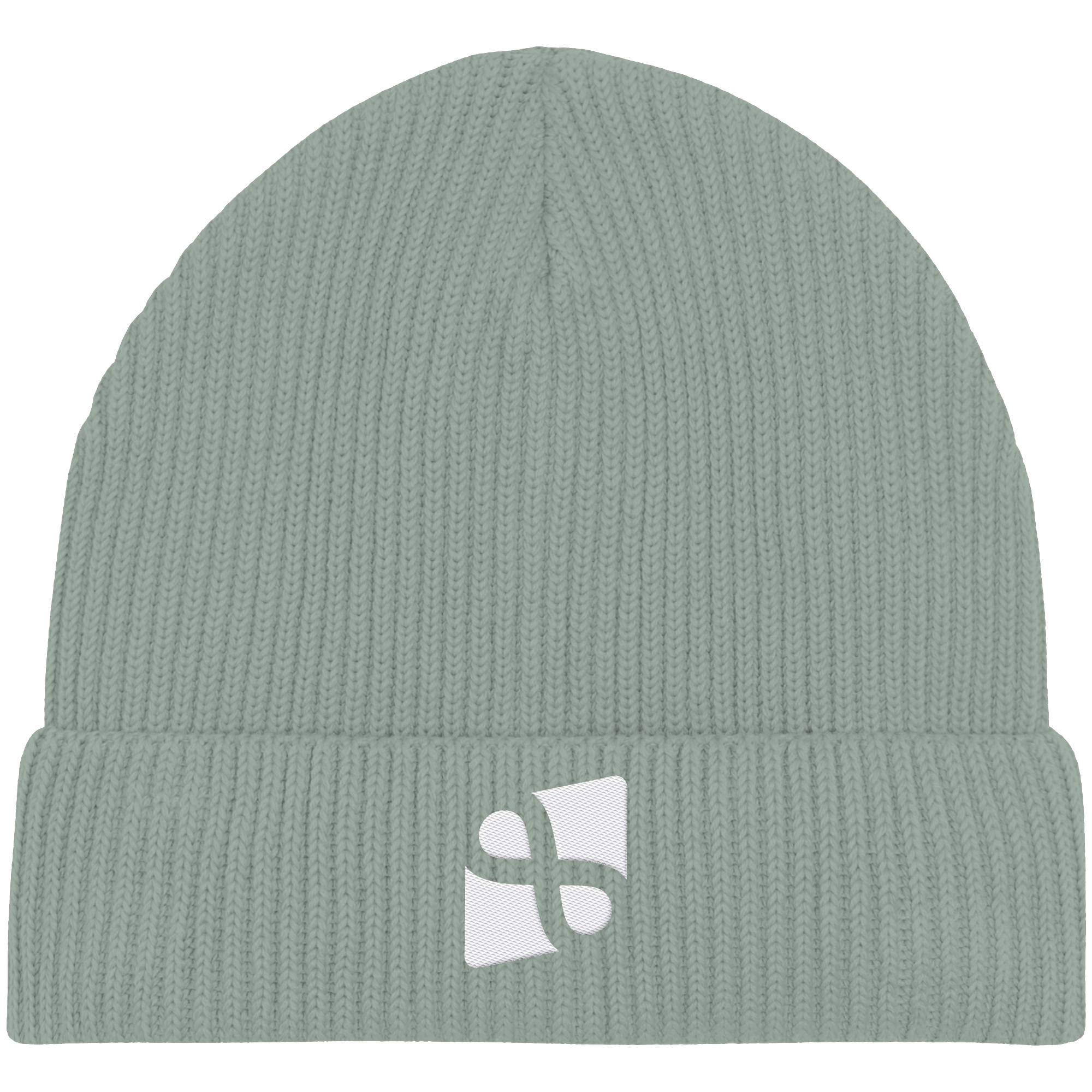 LEAUX Emblem gestickt weiß - Organic Fisherman Beanie