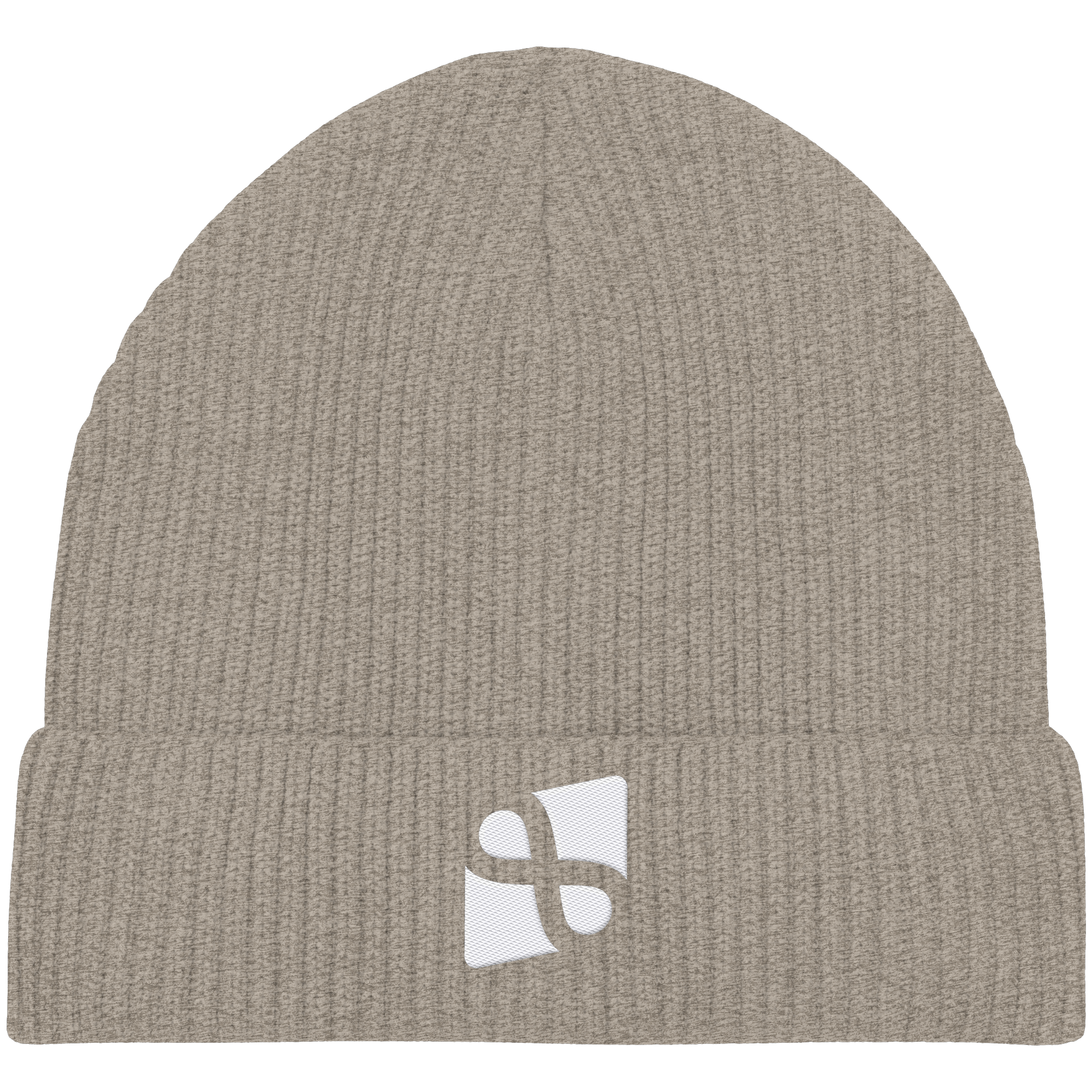 LEAUX Emblem gestickt weiß - Organic Fisherman Beanie