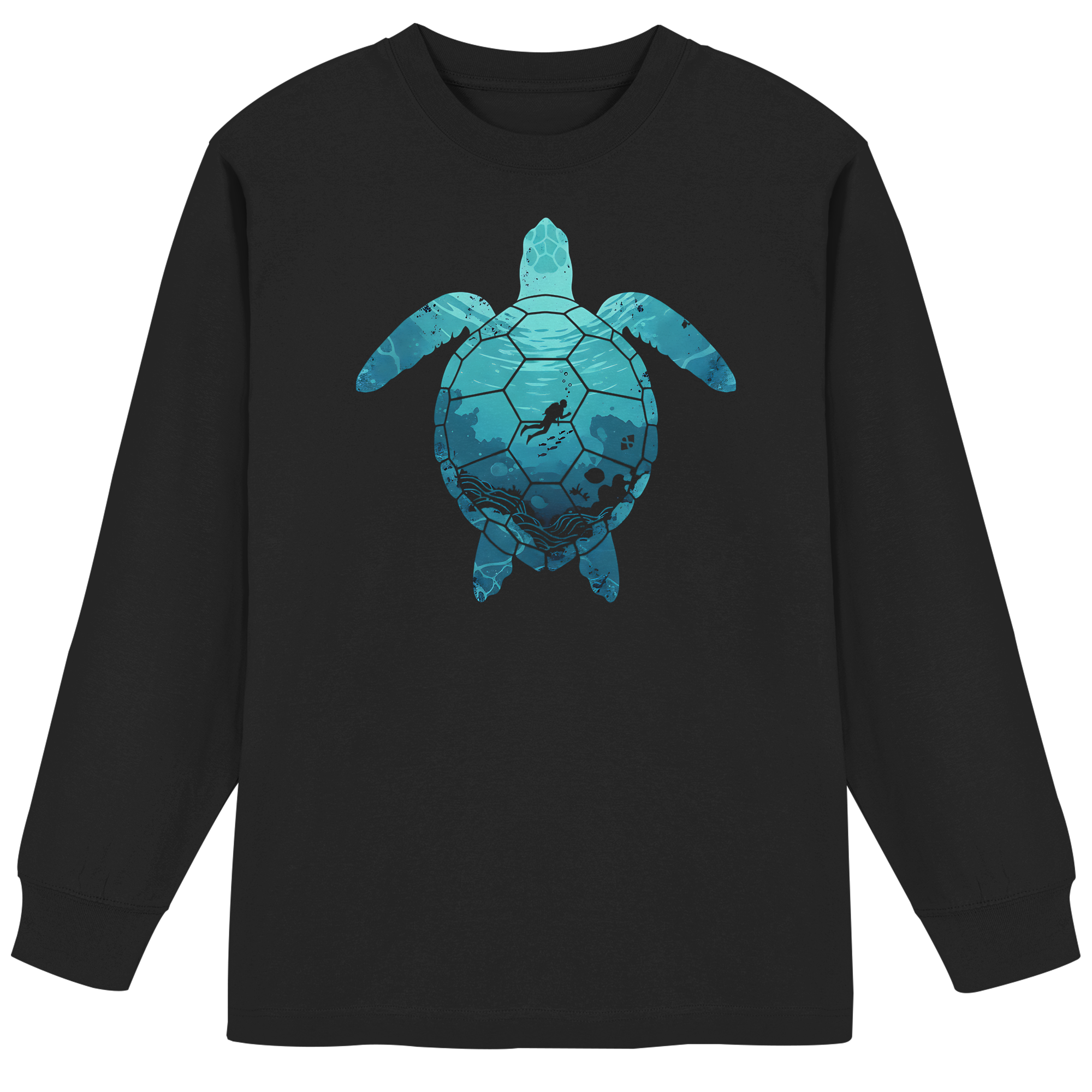 Deep Sea Turtle - Organic Heavy Oversized Longsleeve T-Shirt